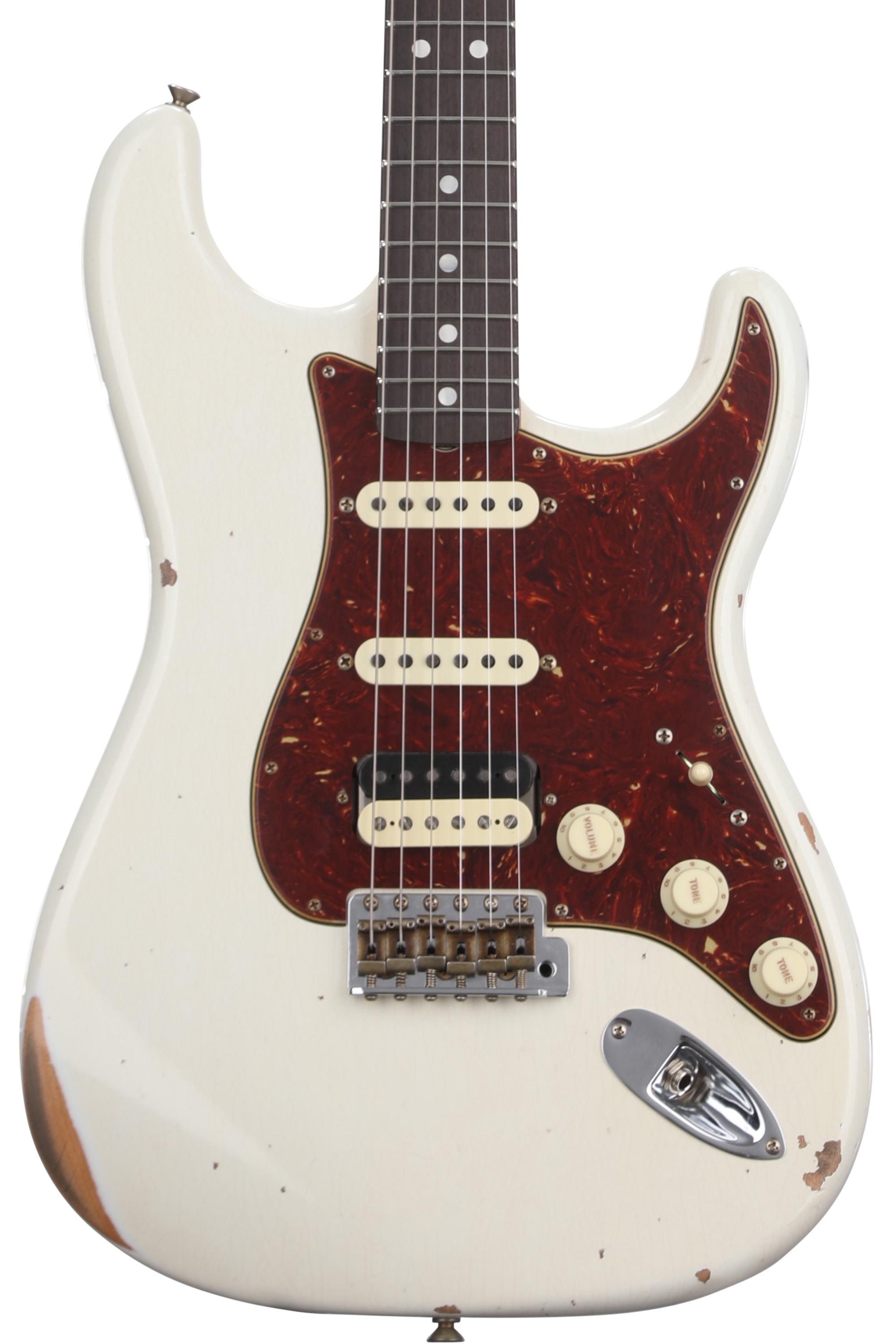 ★Custom Relic OlympicWhite Stratocaster★ Fender Custom Shop White Lightning Stratocaster Relic