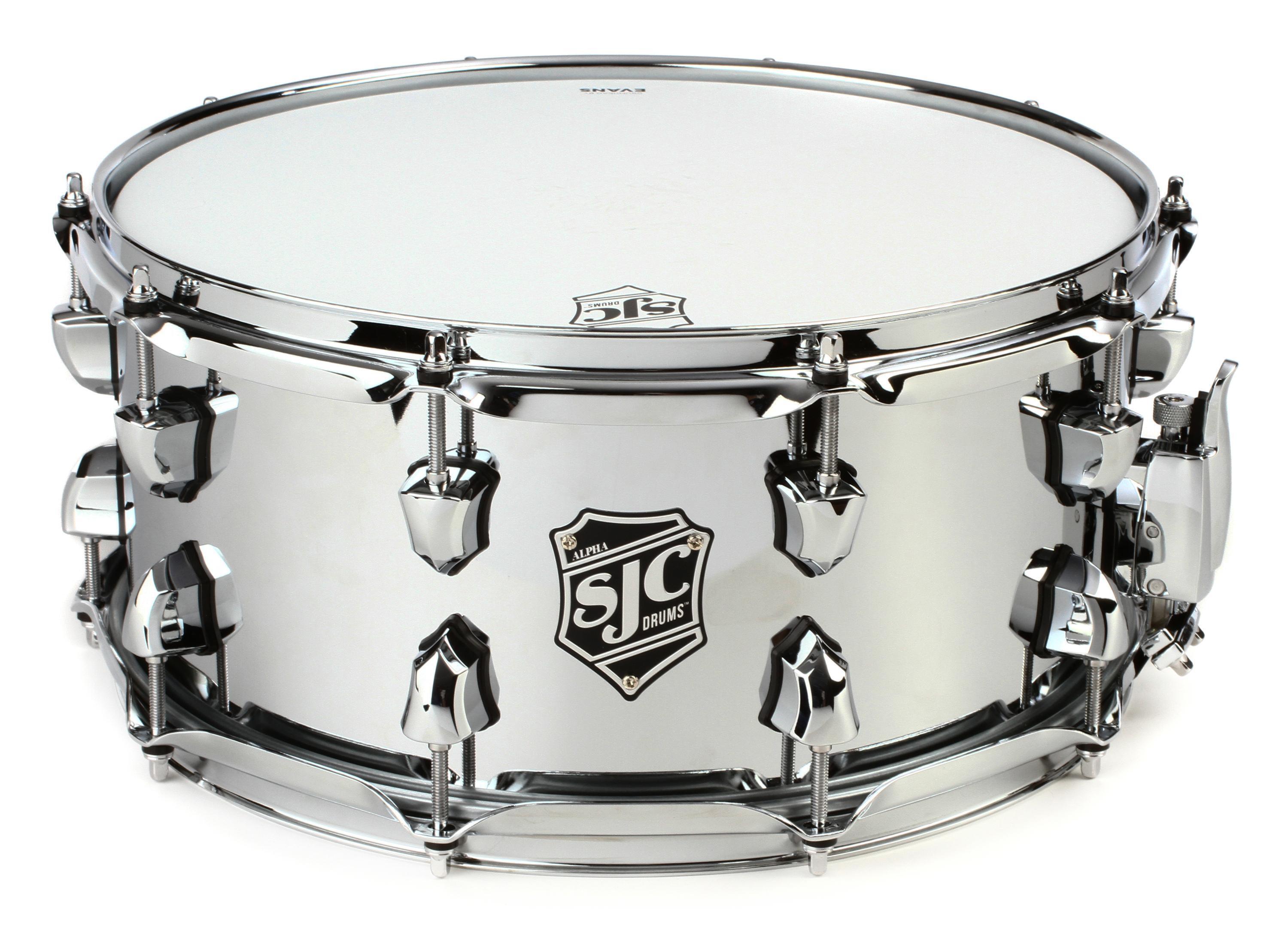 SJC Custom Drums Alpha Steel Snare Drum - 6.5