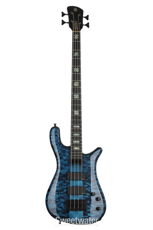 Spector USA NS-4 Bass Guitar - Black and Blue Gloss