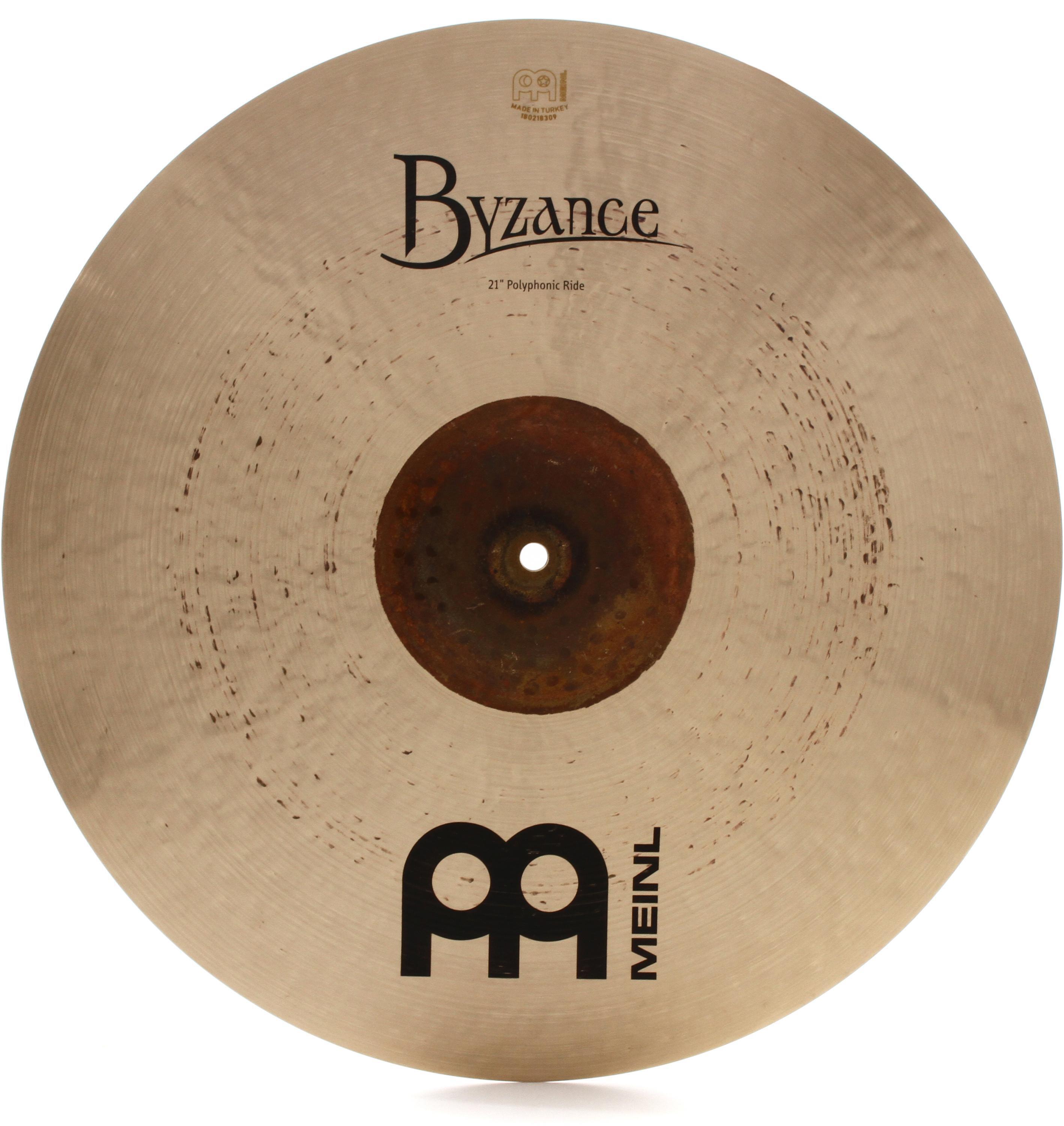 Meinl Cymbals Byzance Mixed Crash Pack - 18 inch Dual, 20 inch, and 21 inch  Ride, Raw/Brilliant and Extra Thin Hammered Traditional