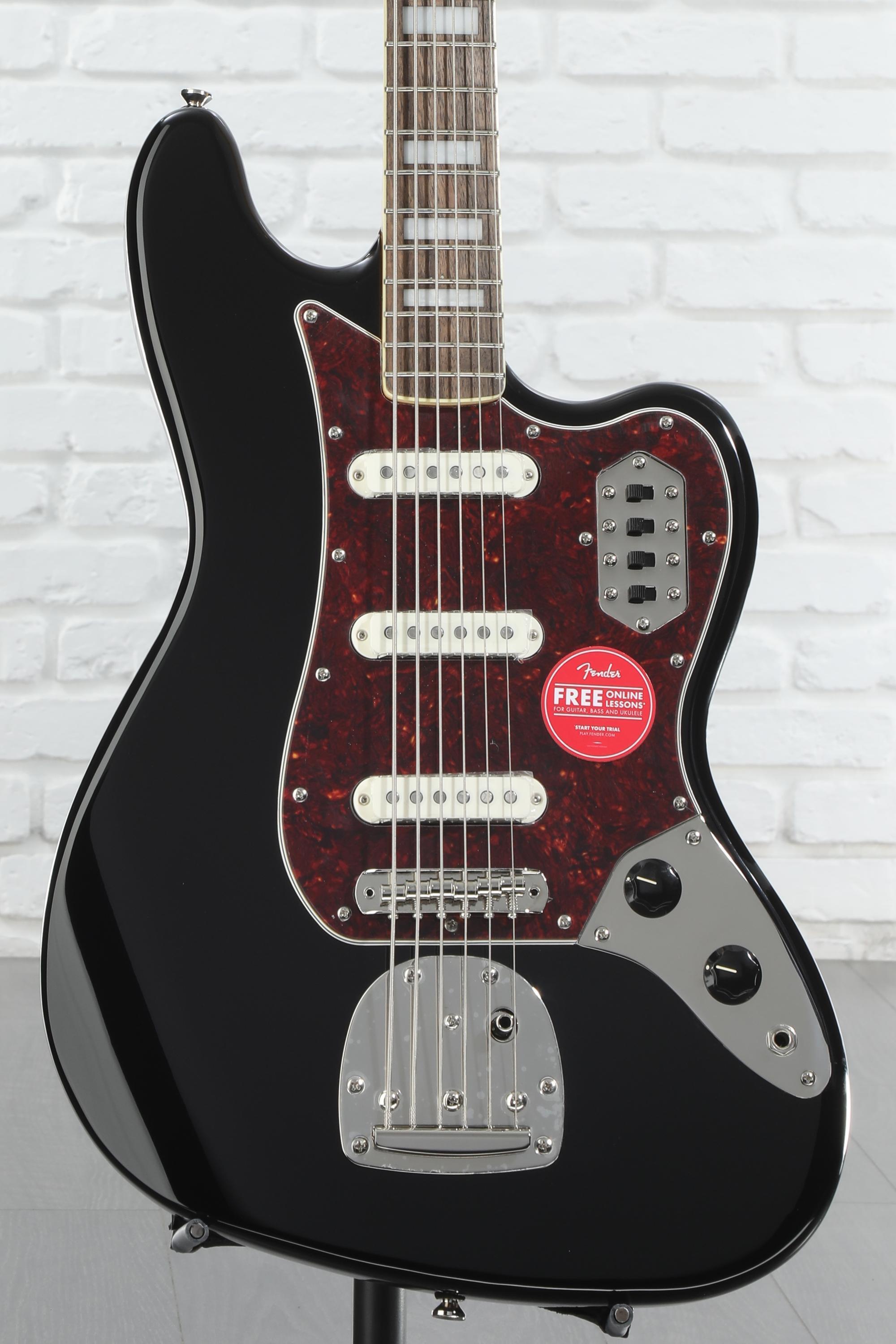 Squier Classic Vibe Bass VI Guitar - Black | Sweetwater