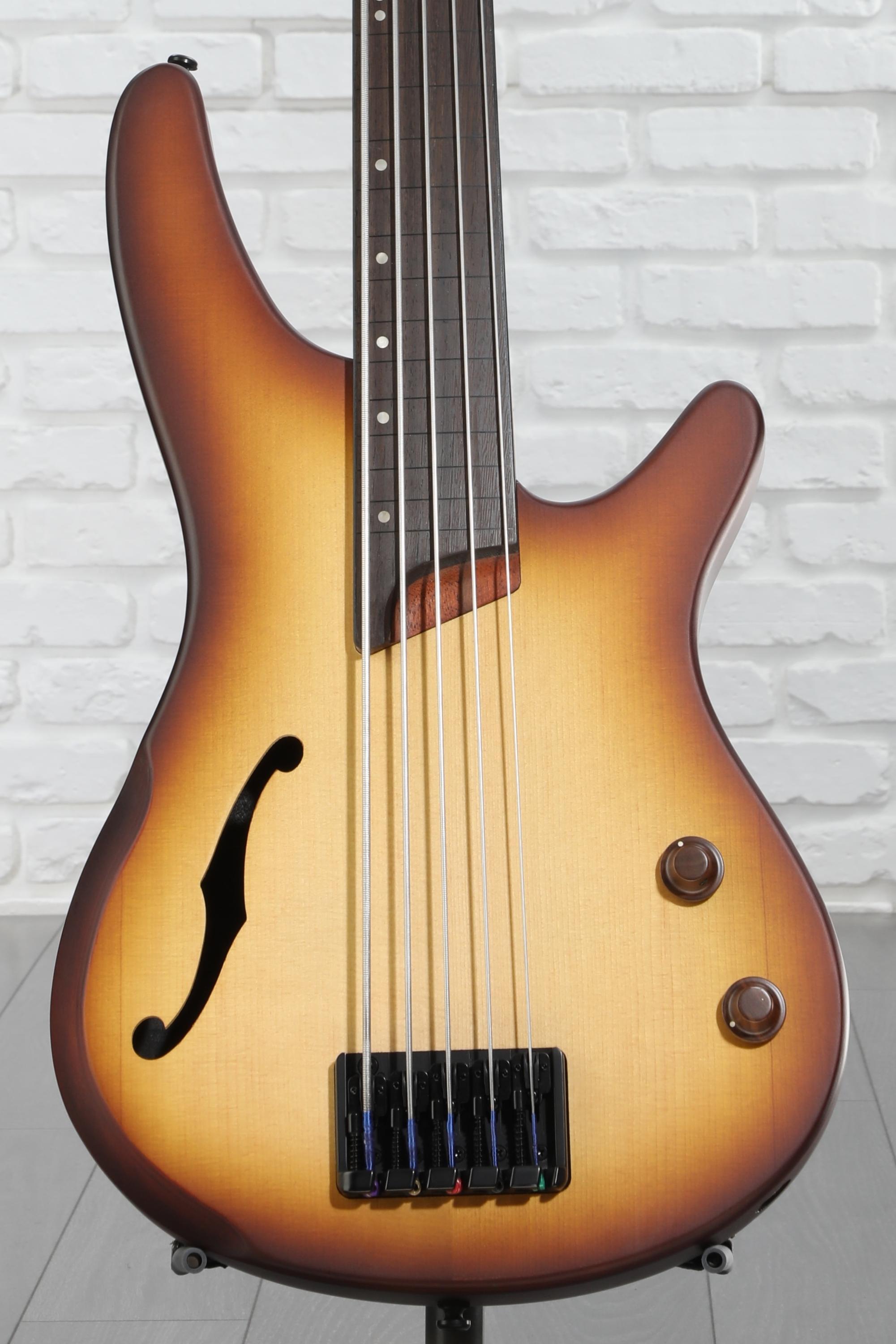 Ibanez SRH505F Fretless Bass Guitar - Natural Browned Burst