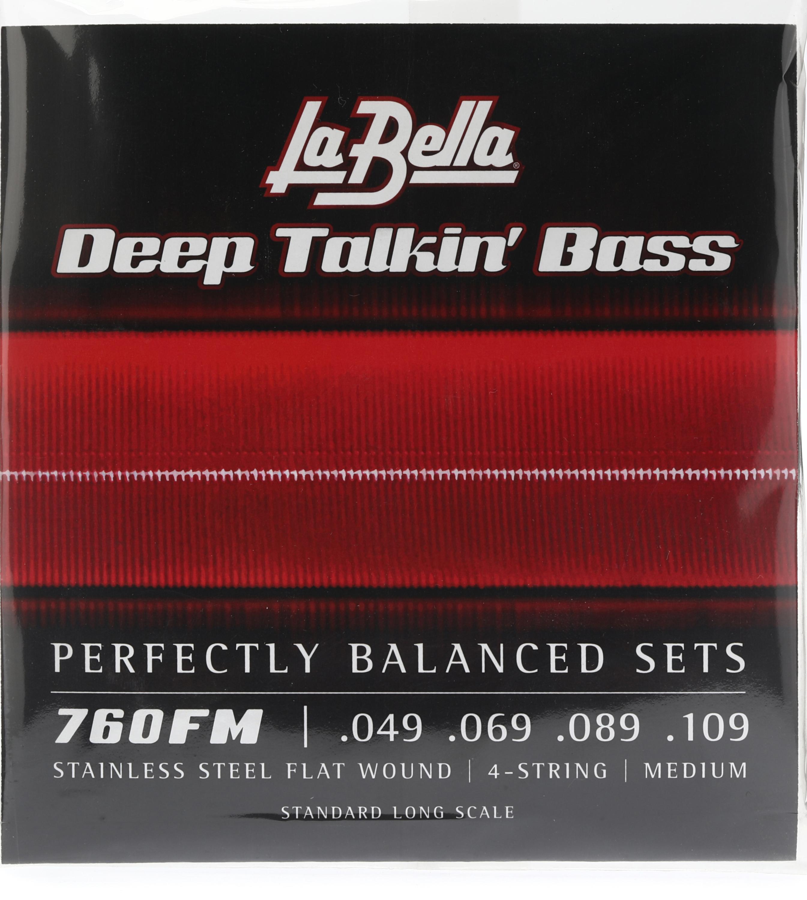 La Bella 760FL Deep Talkin' Bass Flatwound Bass Guitar Strings ...