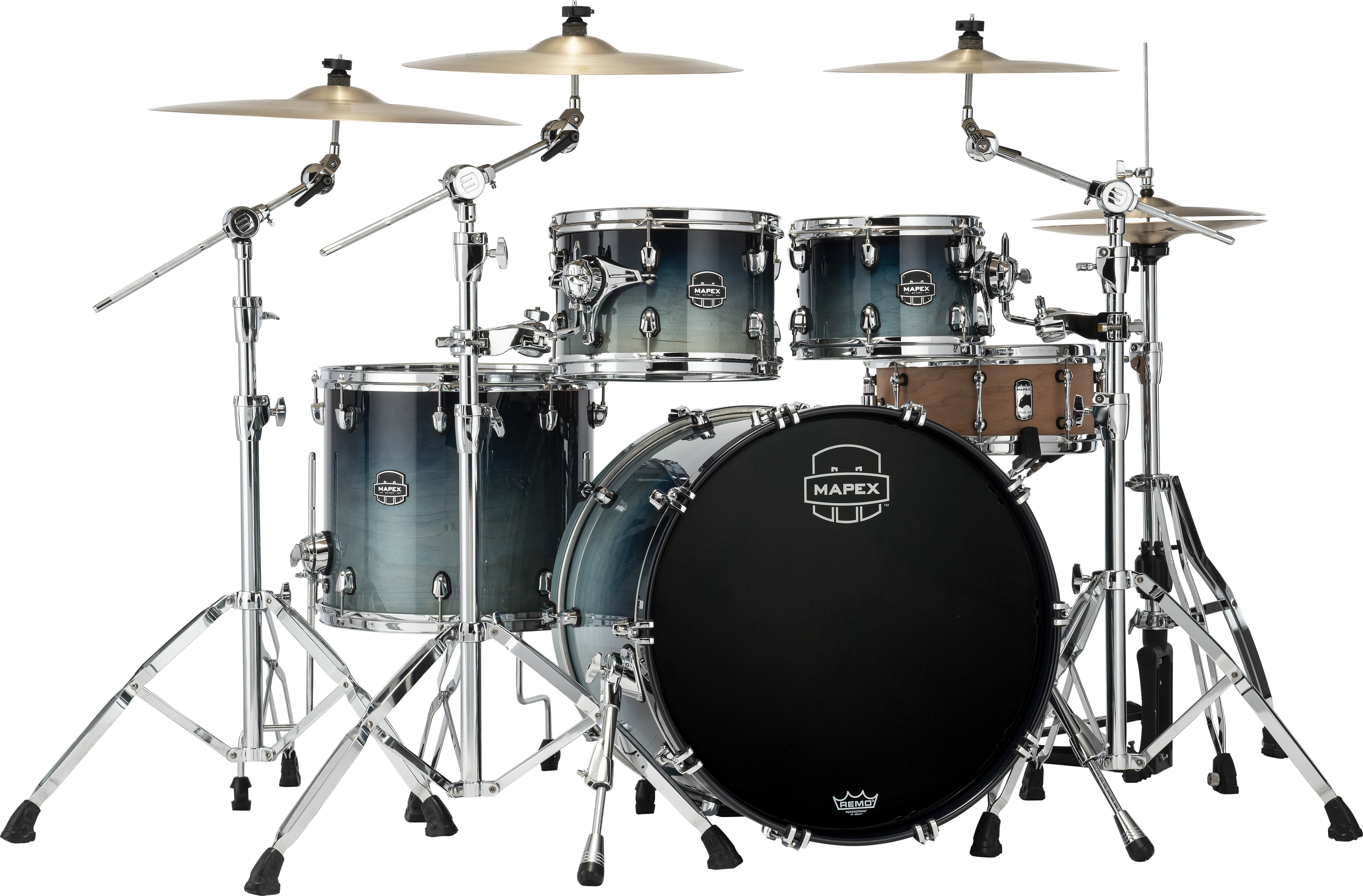 Photo of Mapex Saturn 4-piece Rock Shell Pack - Teal Blue Fade
