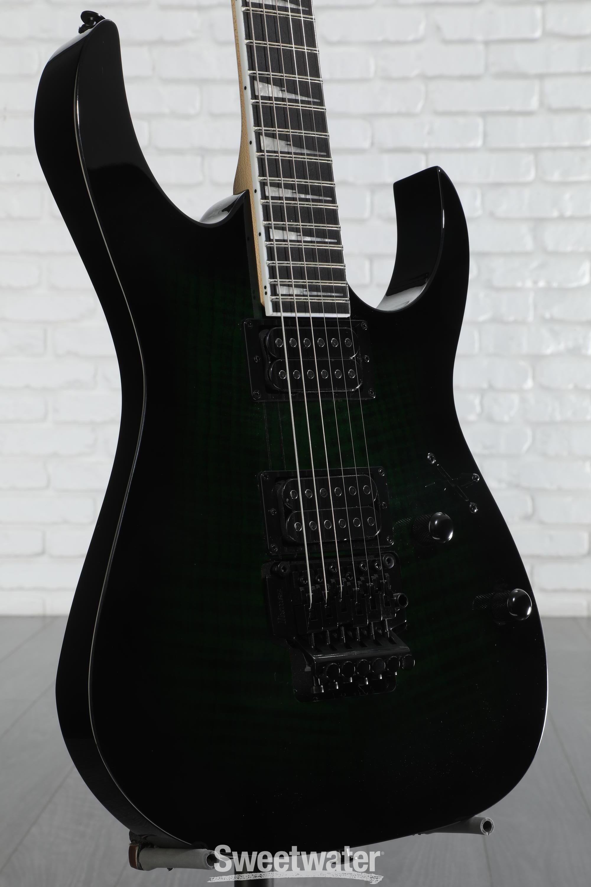 Ibanez Gio RG320FAT Electric Guitar - Transparent Emerald