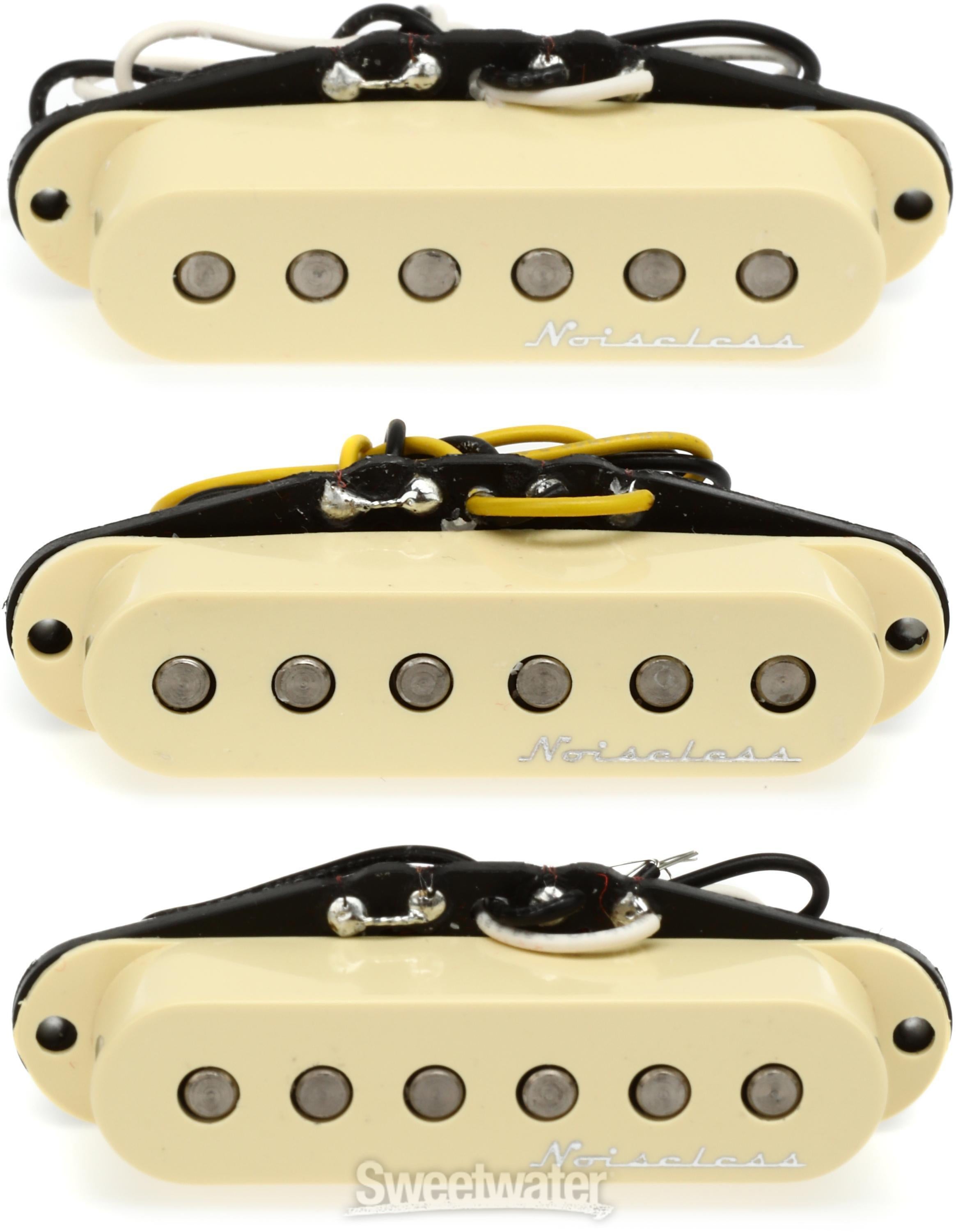 Fender Hot Noiseless Strat Single Coil 3-piece Pickup Set | Sweetwater