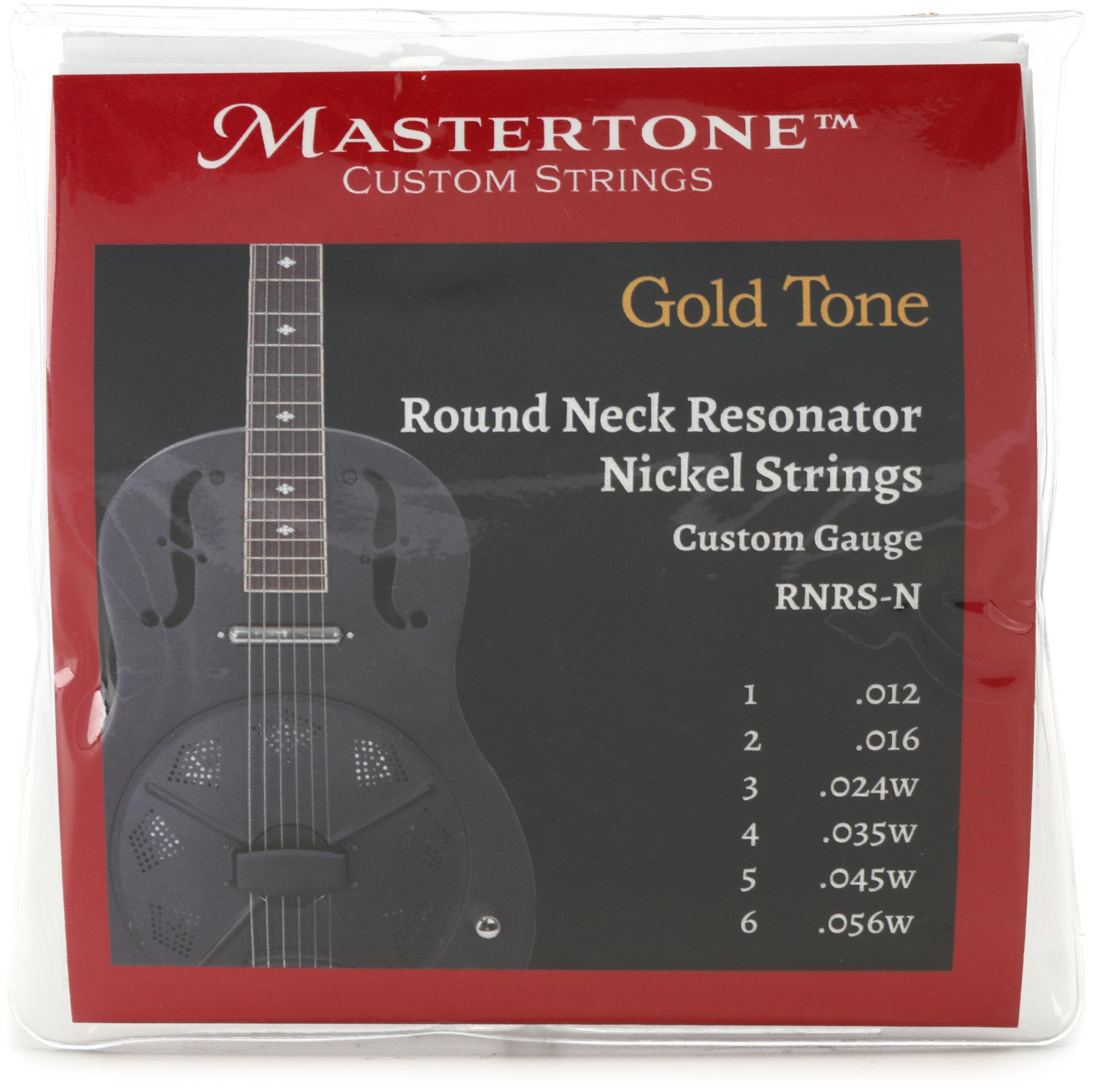 Gold Tone RNRSN Nickel Roundneck Resonator String Set .012.056 Custom Gauge Sweetwater