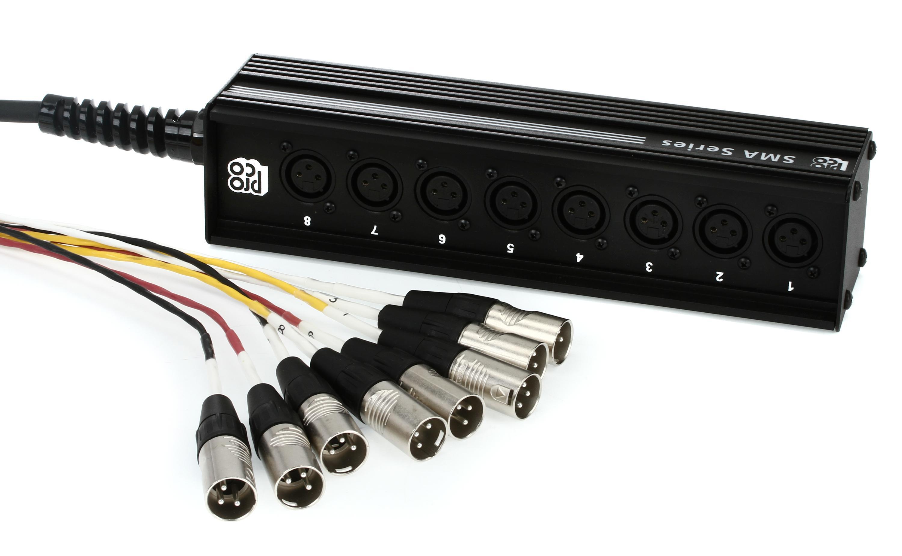 Pro Co SMAST 8-channel XLR Drop Snake - 50 foot | Sweetwater