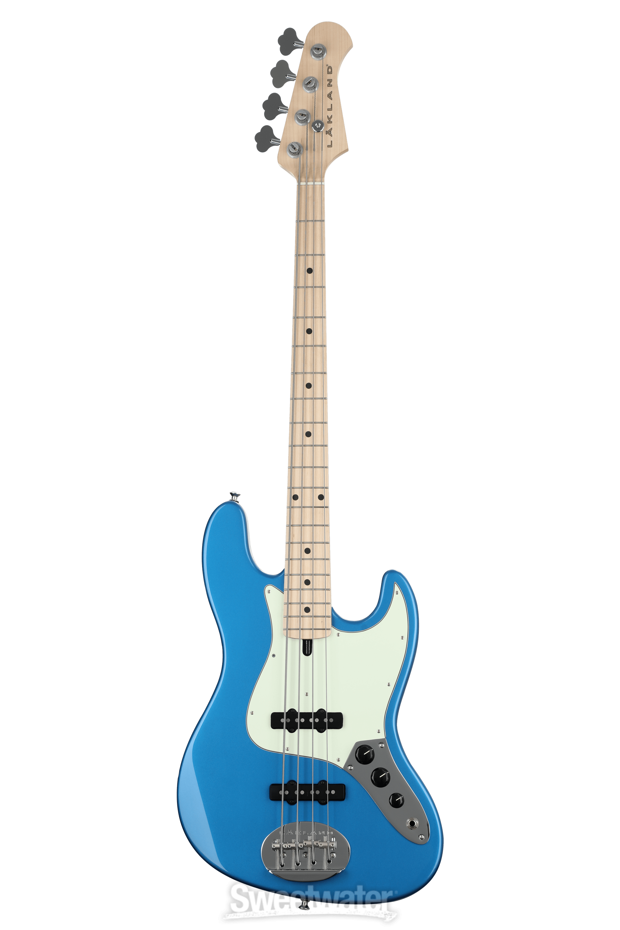Lakland USA Classic 44-60 Bass Guitar - Lake Placid Blue, Maple Lakland USA Classic 44-60 Bass Guitar - Lake Placid Blue, Maple