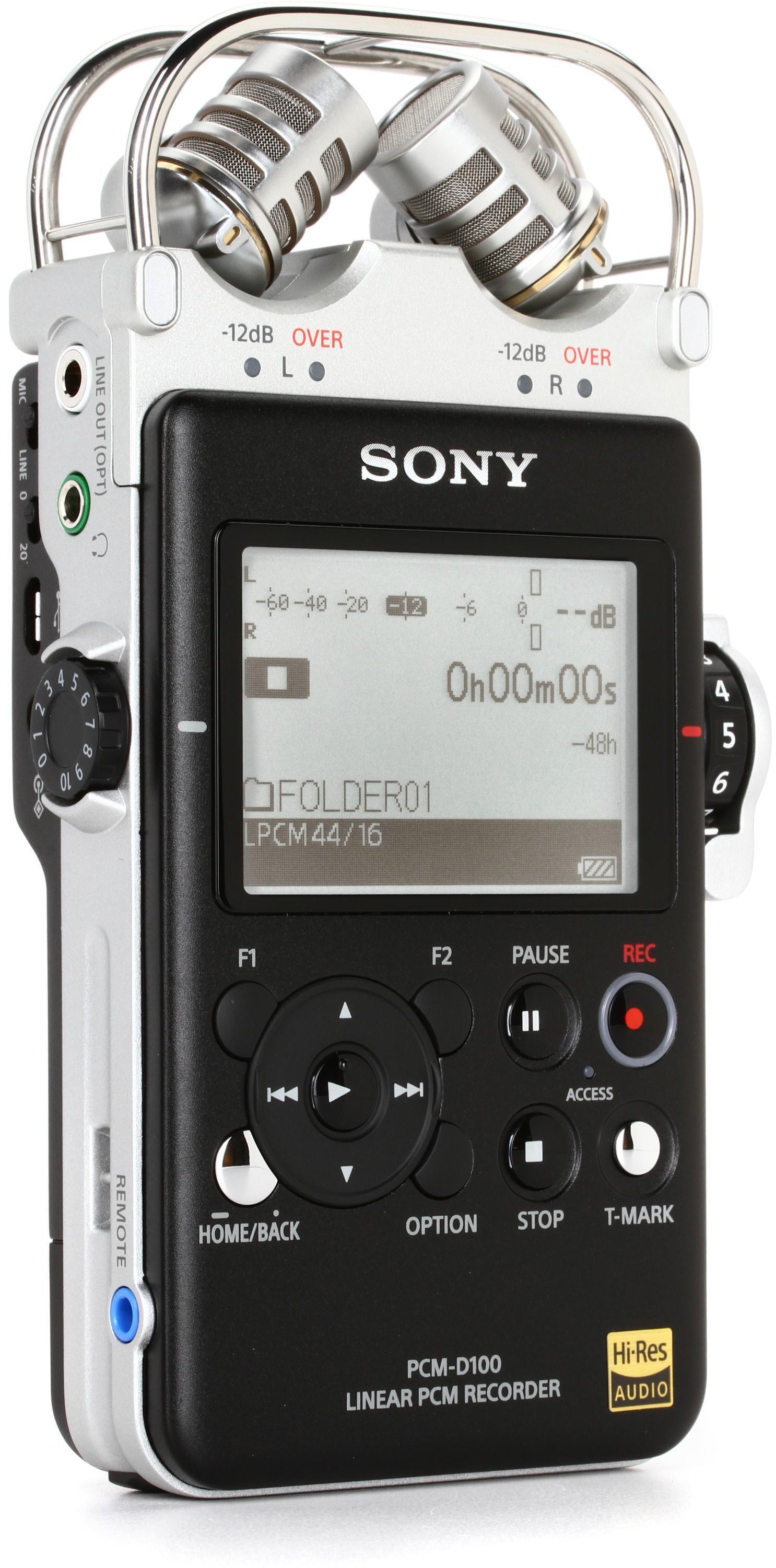 Sony PCM-D100 Portable High-resolution Audio Recorder | Sweetwater