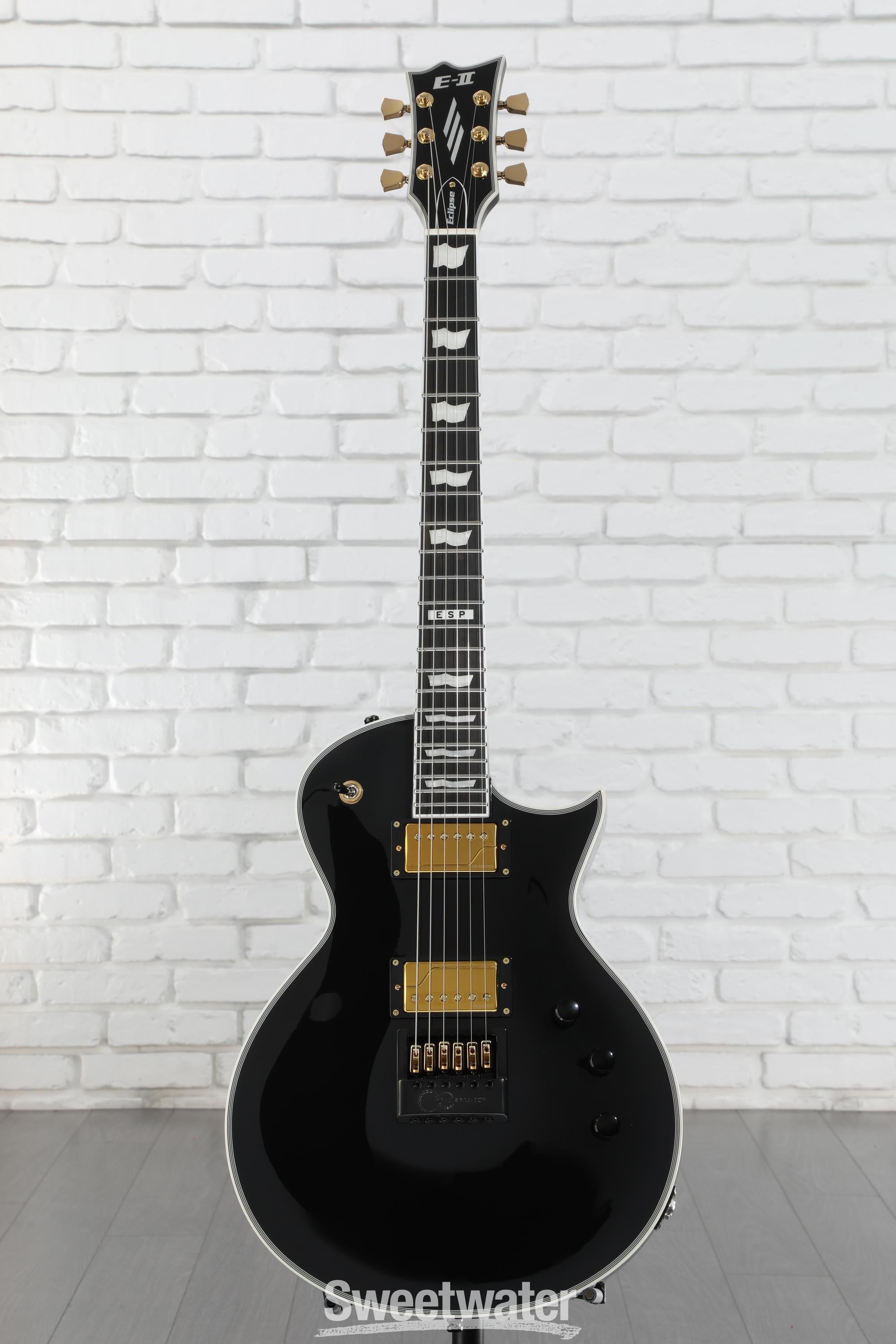 E-II EC ET Black Satinブラックケース付き evertune ESP E-II Eclipse Evertune - Black Satin | Sweetwater