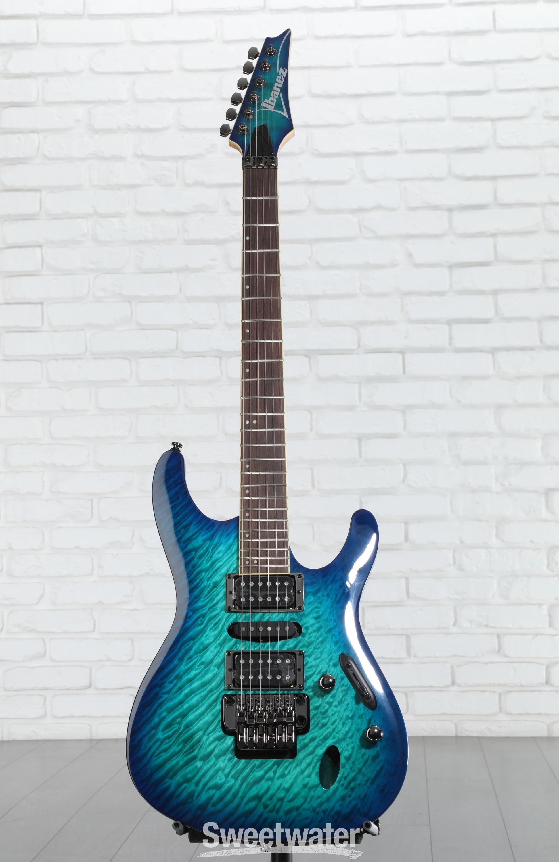Ibanez S670QM Electric Guitar - Sapphire Blue | Sweetwater