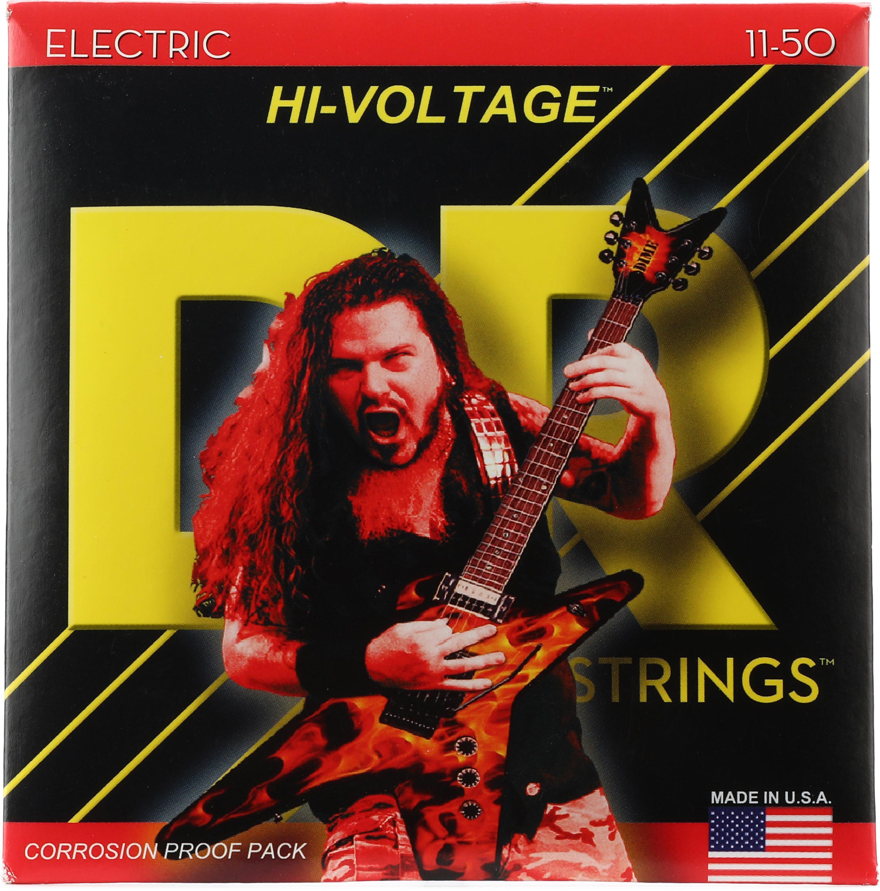 Photo of DR Strings DBG-11 Hi-Voltage Electric Guitar Strings - .011-.050 Heavy