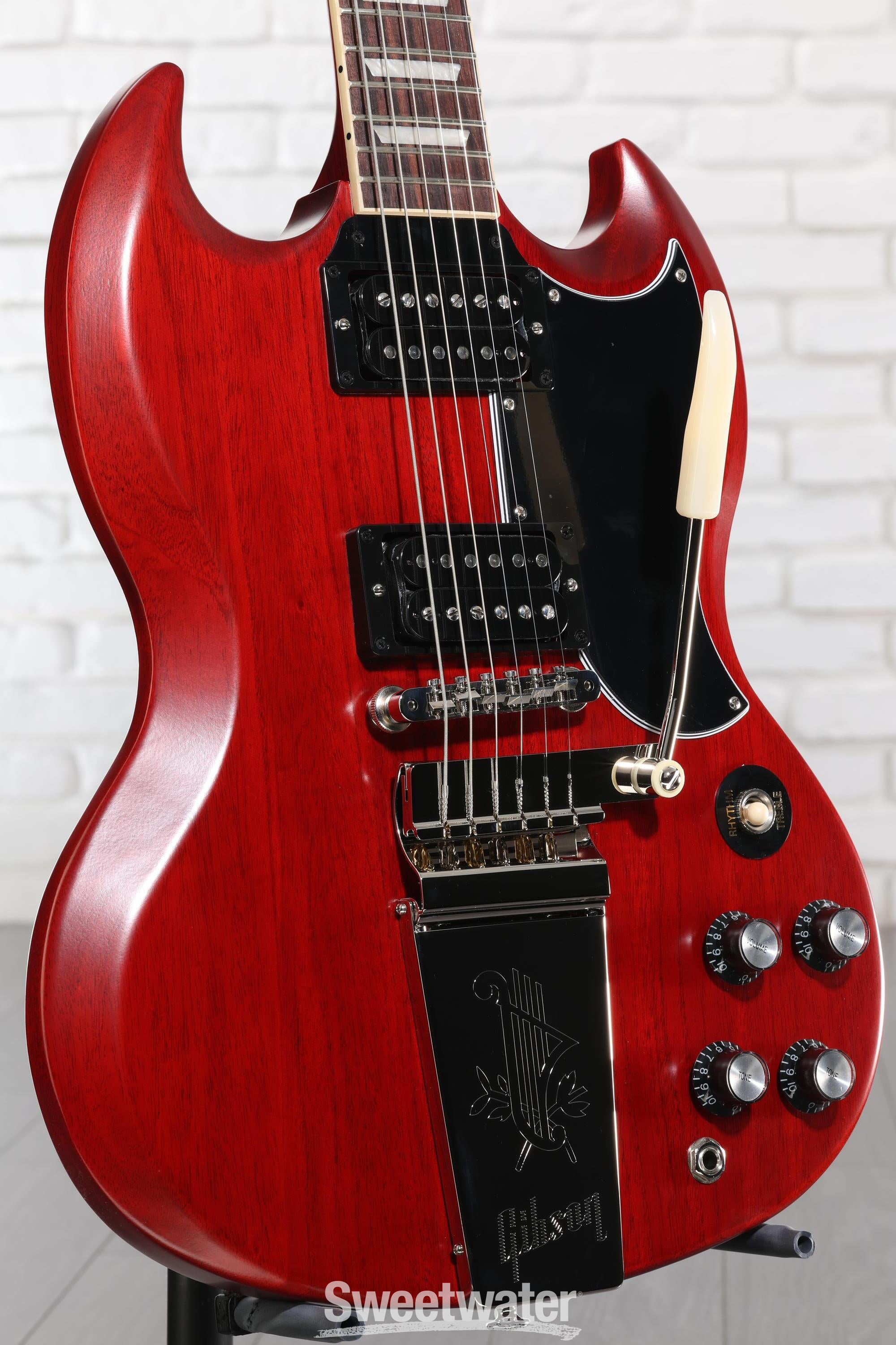 Photo of Gibson SG Standard '61 Faded Maestro Vibrola Electric Guitar - Vintage Cherry