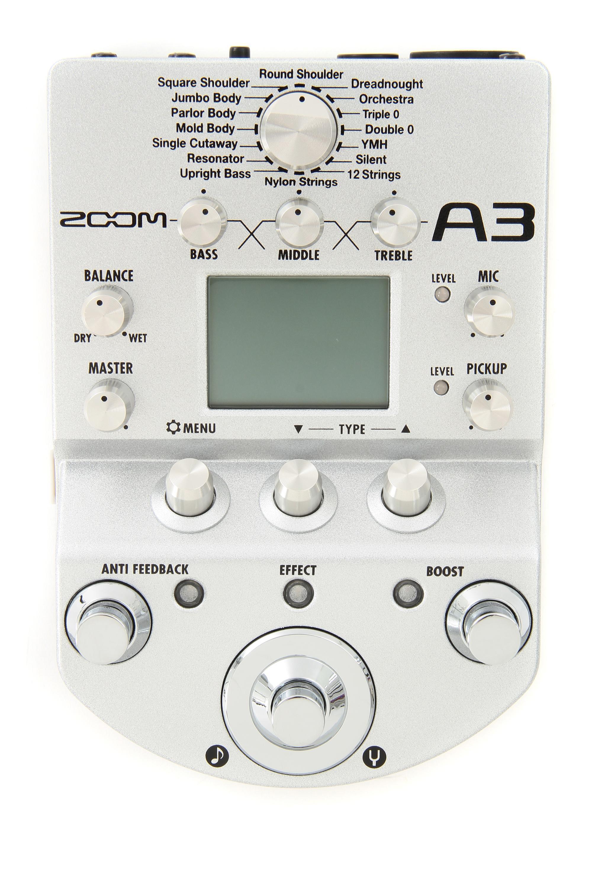 Zoom A3 Acoustic Guitar Preamp and Effects Processor Reviews