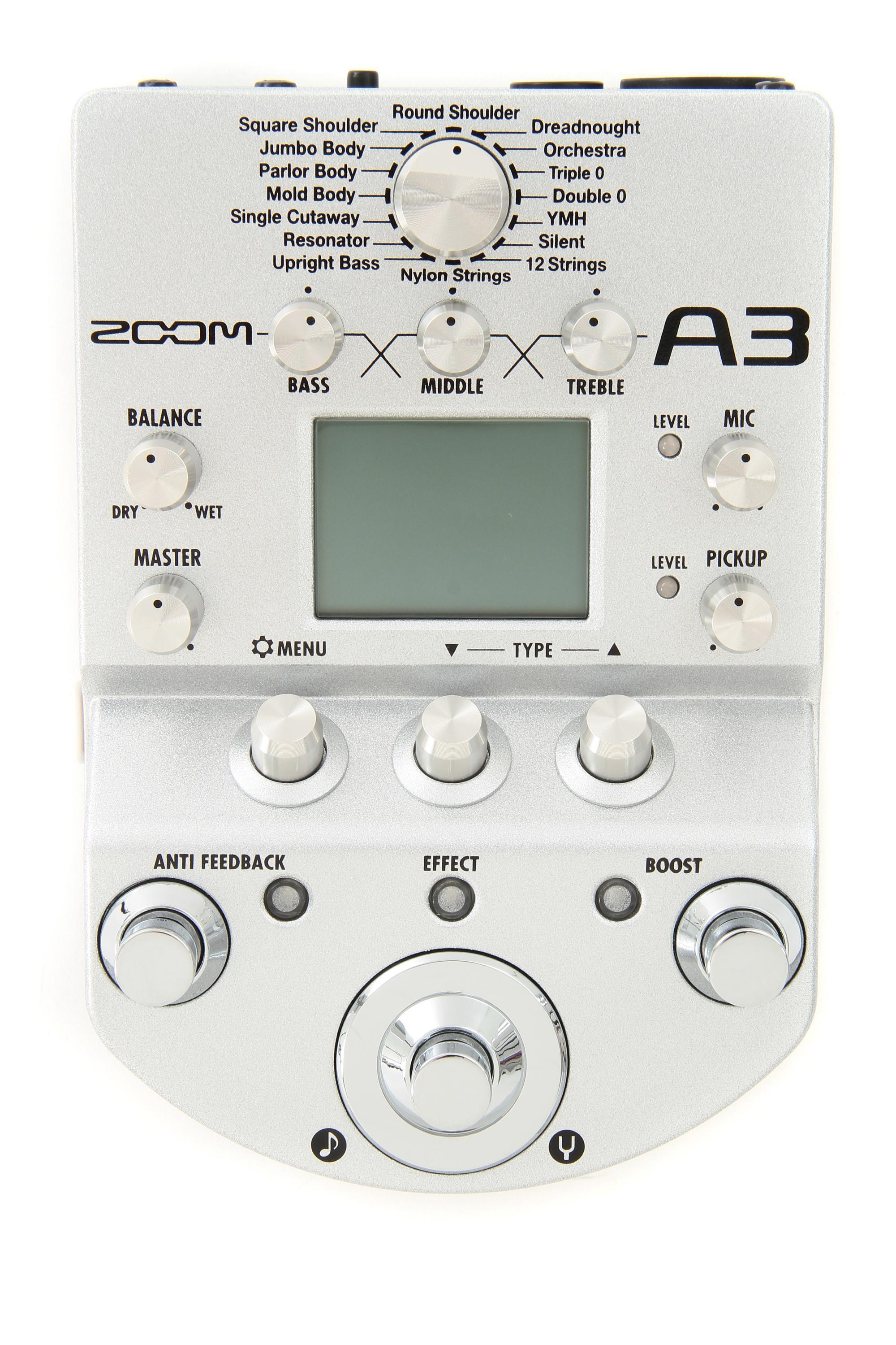 Zoom A3 Acoustic Guitar Preamp and Effects Processor Reviews 