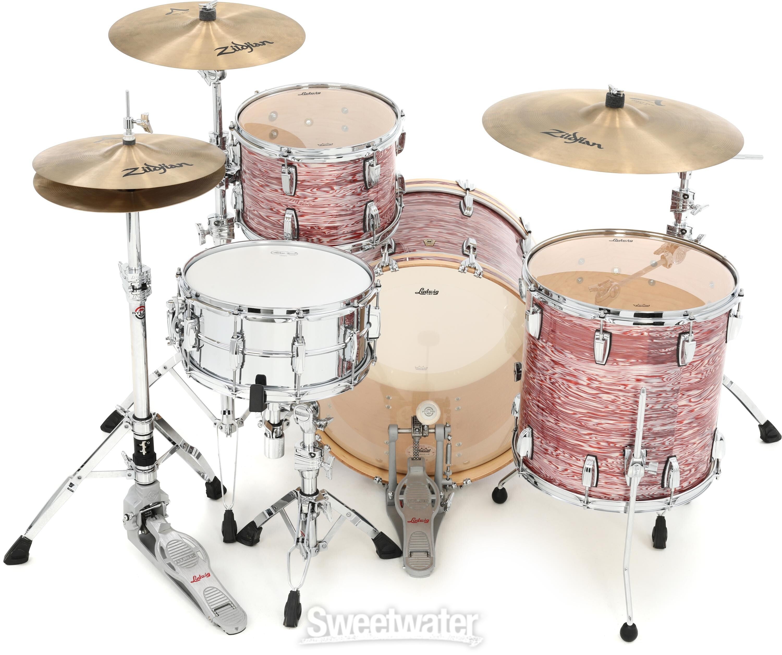 Ludwig Classic Maple Fab 3-piece Shell Pack - Vintage Pink Oyster