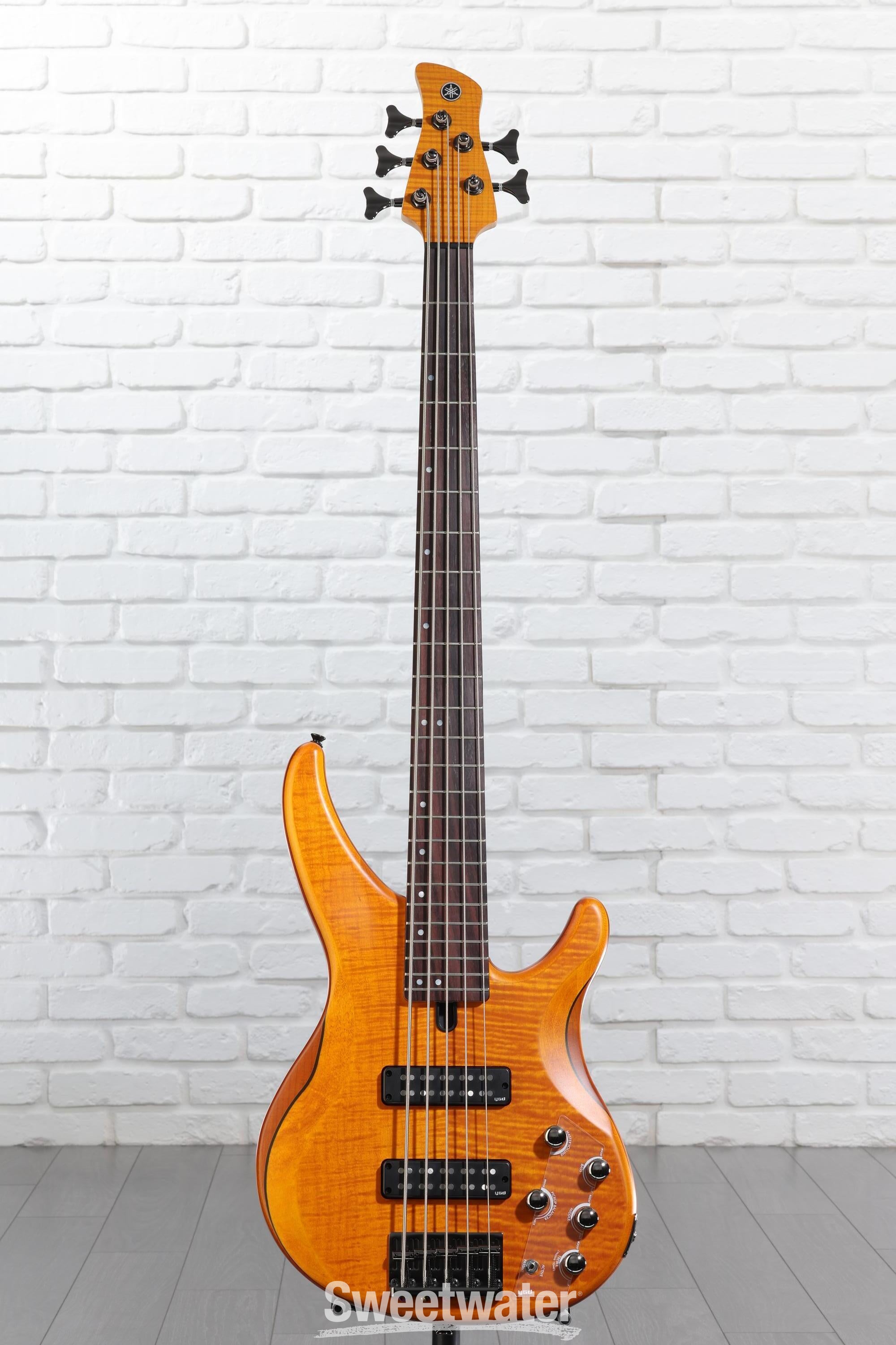 Yamaha TRBX605FM 5-string Bass Guitar - Matte Amber | Sweetwater
