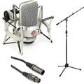 Photo of Neumann TLM 102 Studio Set Bundle with Stand and Cable - Nickel