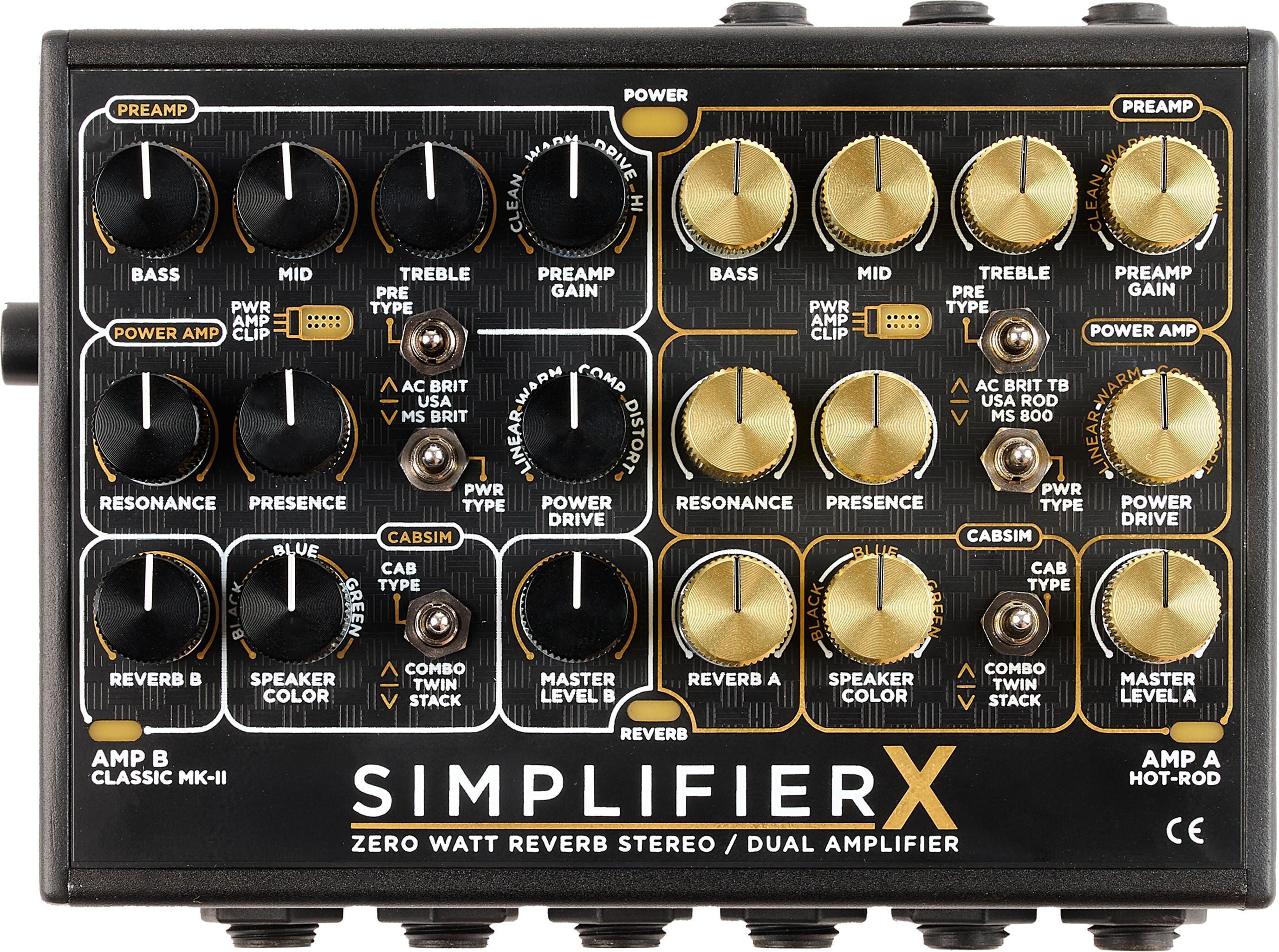 DSM Humboldt Electronics Simplifier X Zero Watt Reverb Stereo/Dual  Amplifier Pedal