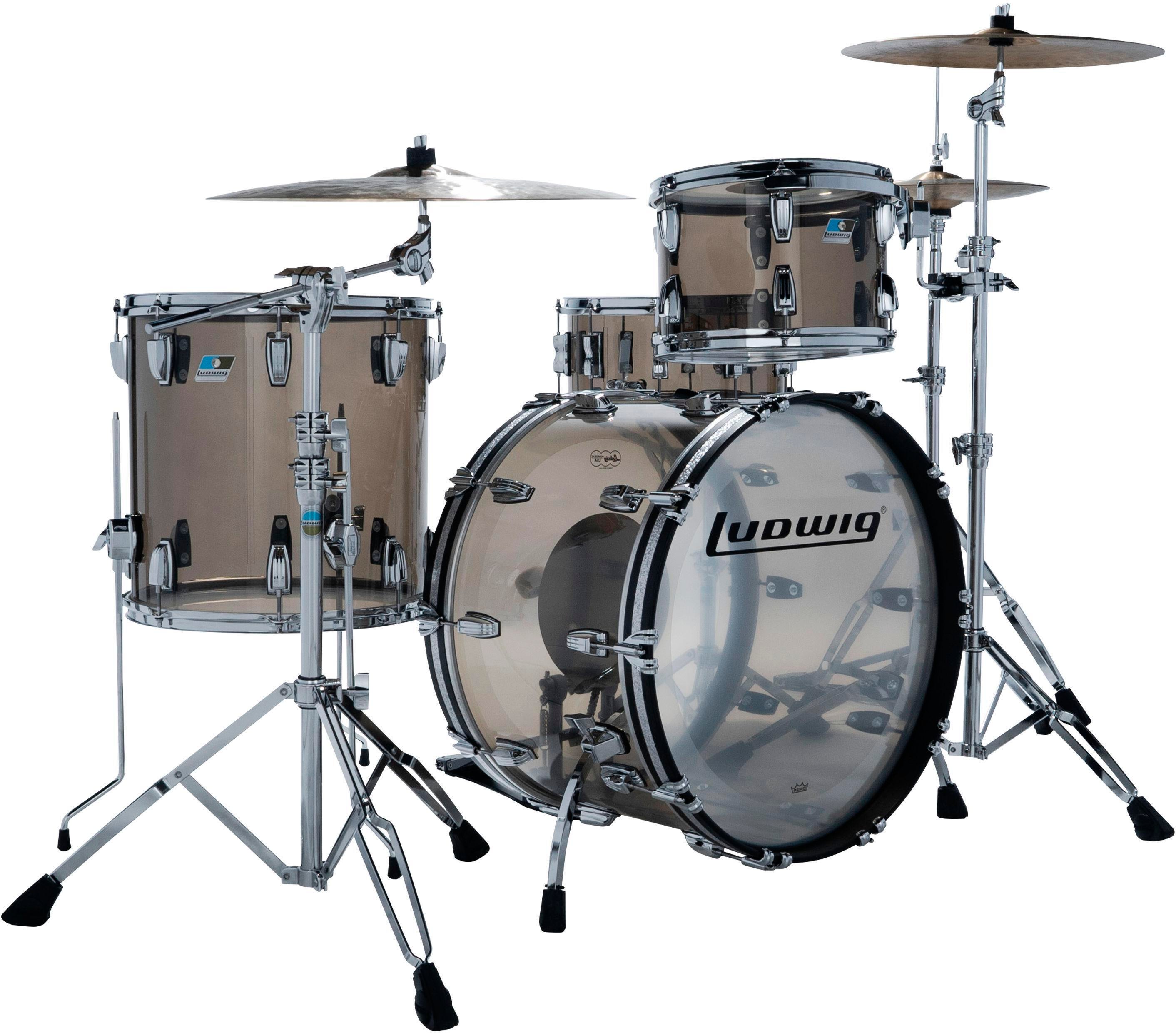 その他 LUDWIG Vistalite Ludwig Vistalite Zep 4-piece Shell Pack - Blue | Sweetwater