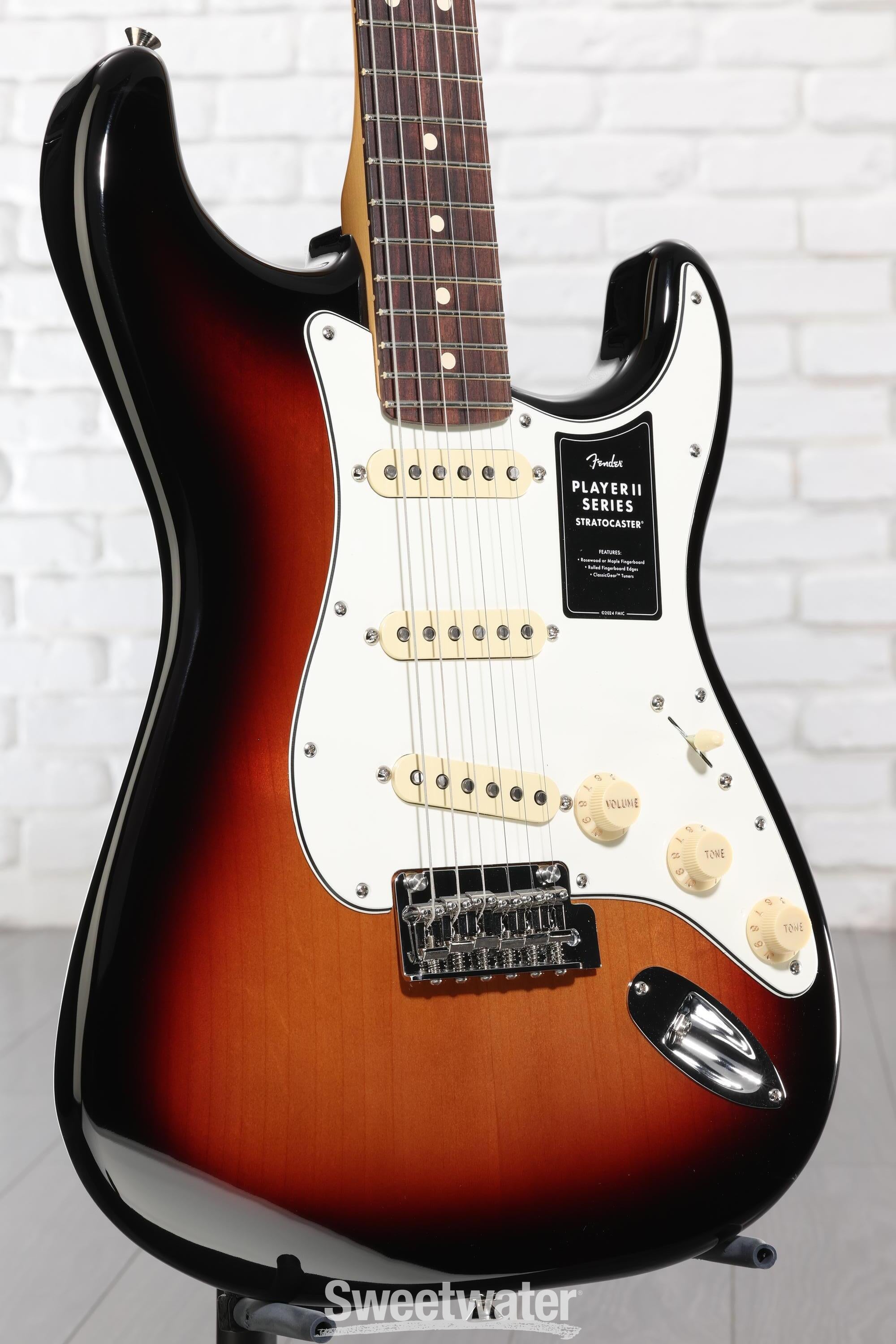 Photo of Fender Player II Stratocaster Electric Guitar - 3-color Sunburst with Rosewood Fingerboard