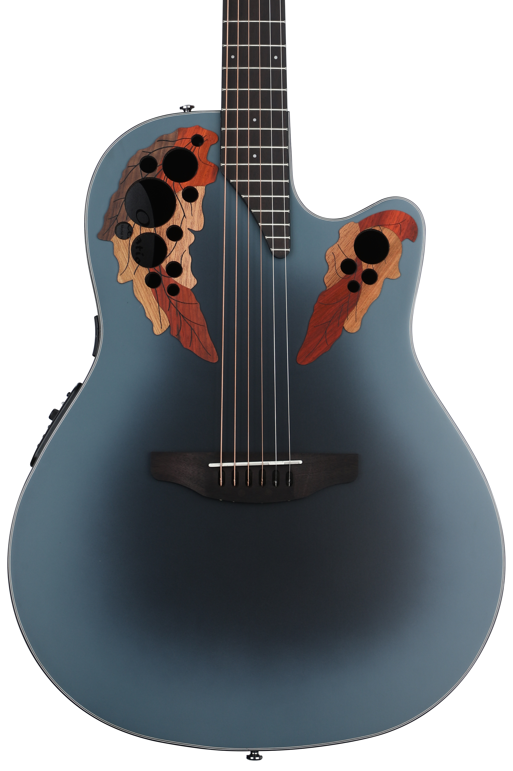 Ovation Celebrity Elite CE44-RBB Mid-Depth Acoustic-Electric Guitar -  Reverse Blue Burst