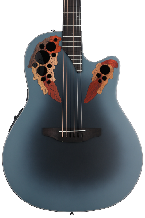 Ovation Celebrity Elite CE44-RBB Mid-Depth Acoustic-Electric Guitar -  Reverse Blue Burst