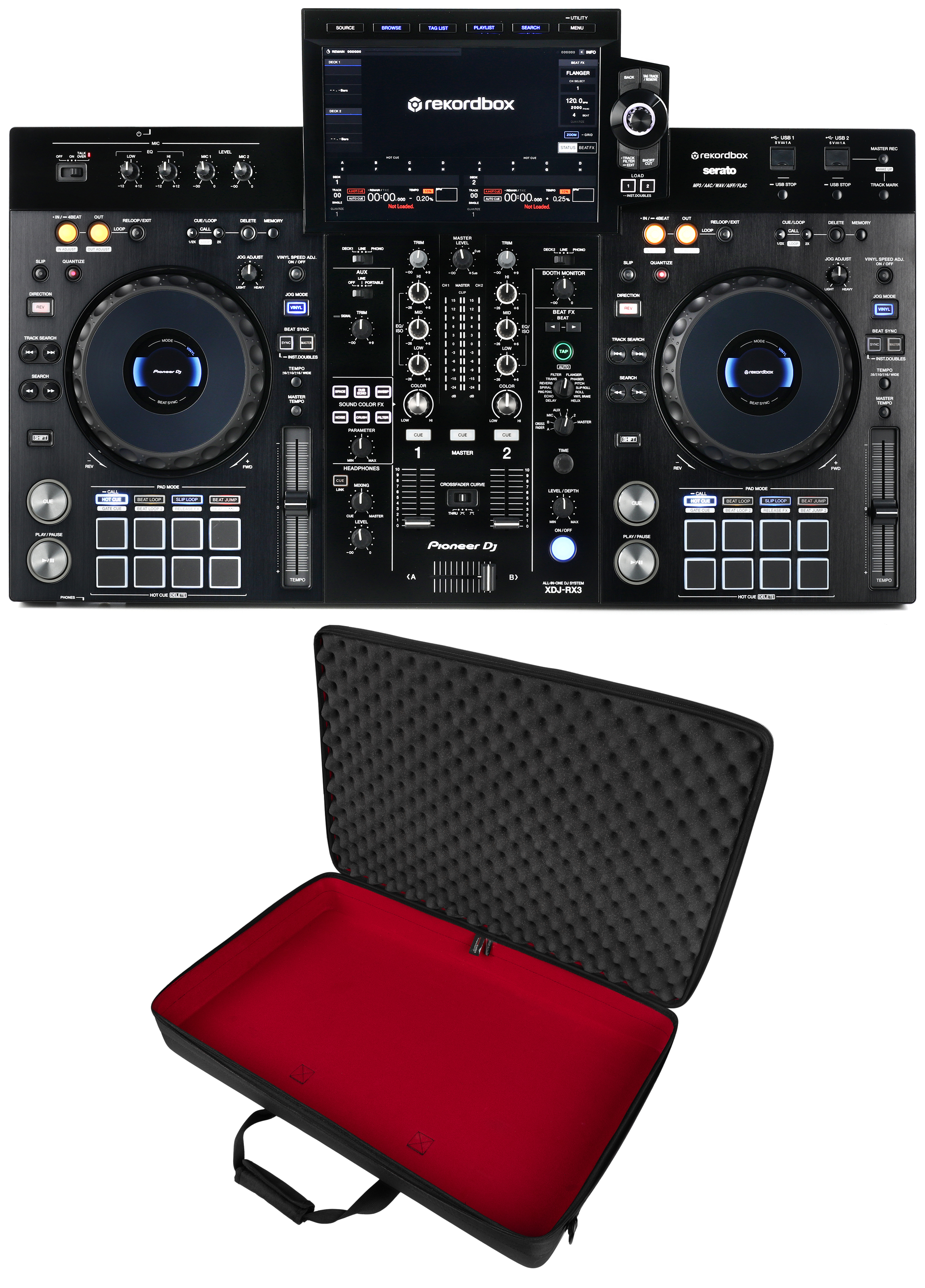 Pioneer DJ XDJ-RX3 Digital DJ System and Flight Case Bundle