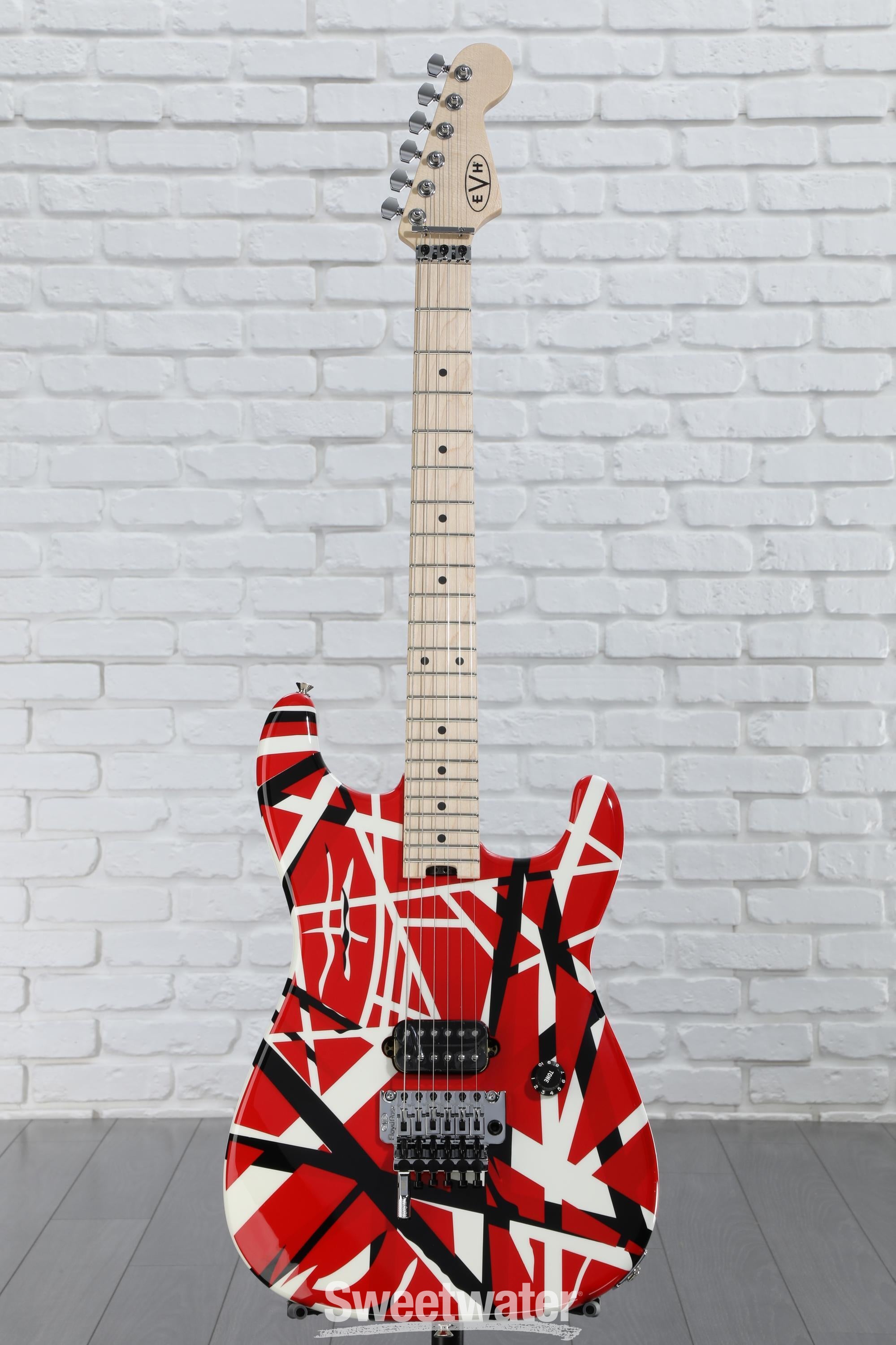 EVH Striped Series - Red with Black and White Stripes