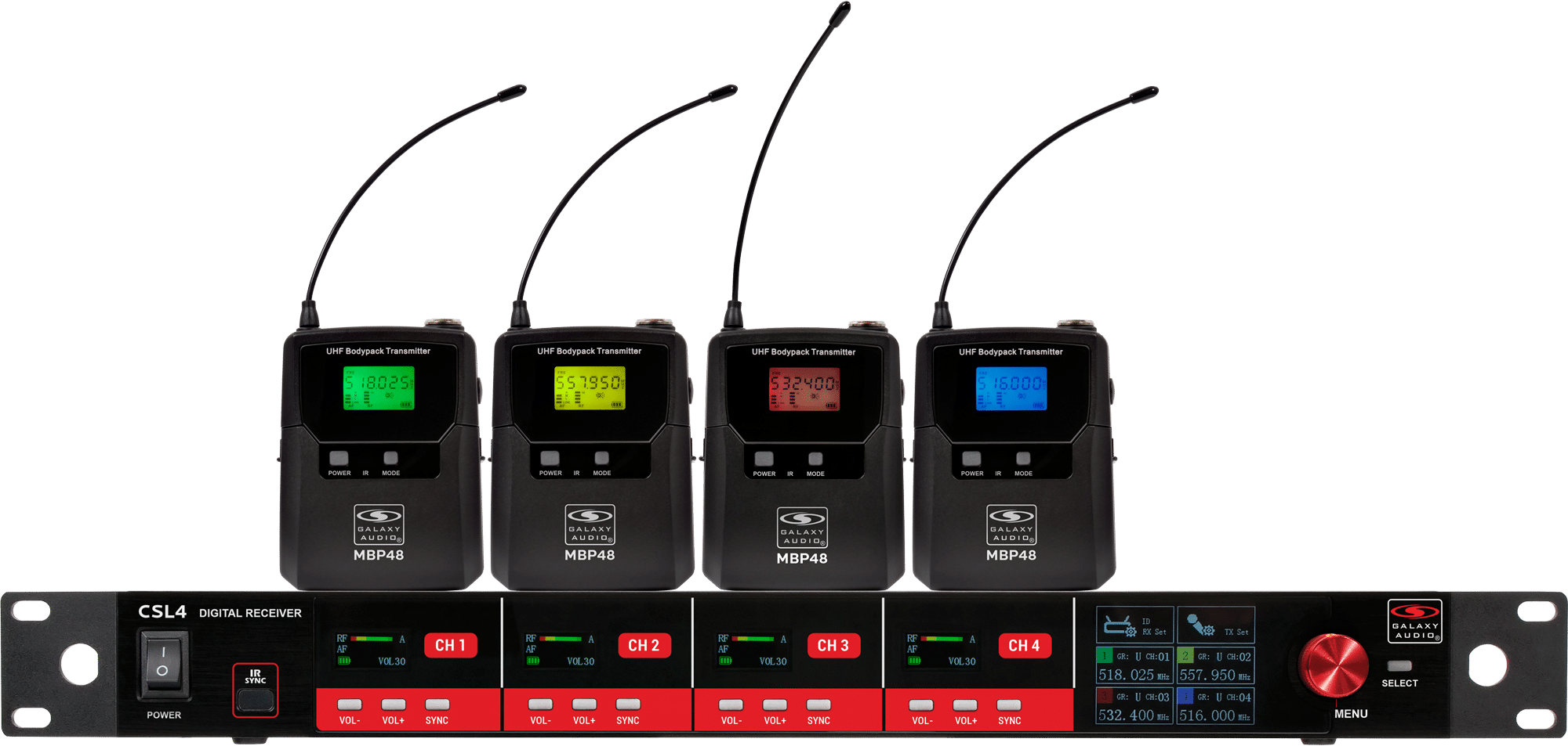 Photo of Galaxy Audio CSL4-BBBBM Digital UHF True‑diversity Wireless Microphone System - 520MHz-554MHz