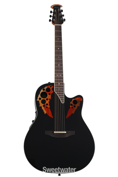 Ovation Timeless Elite Deep Contour Acoustic-Electric Guitar - Black