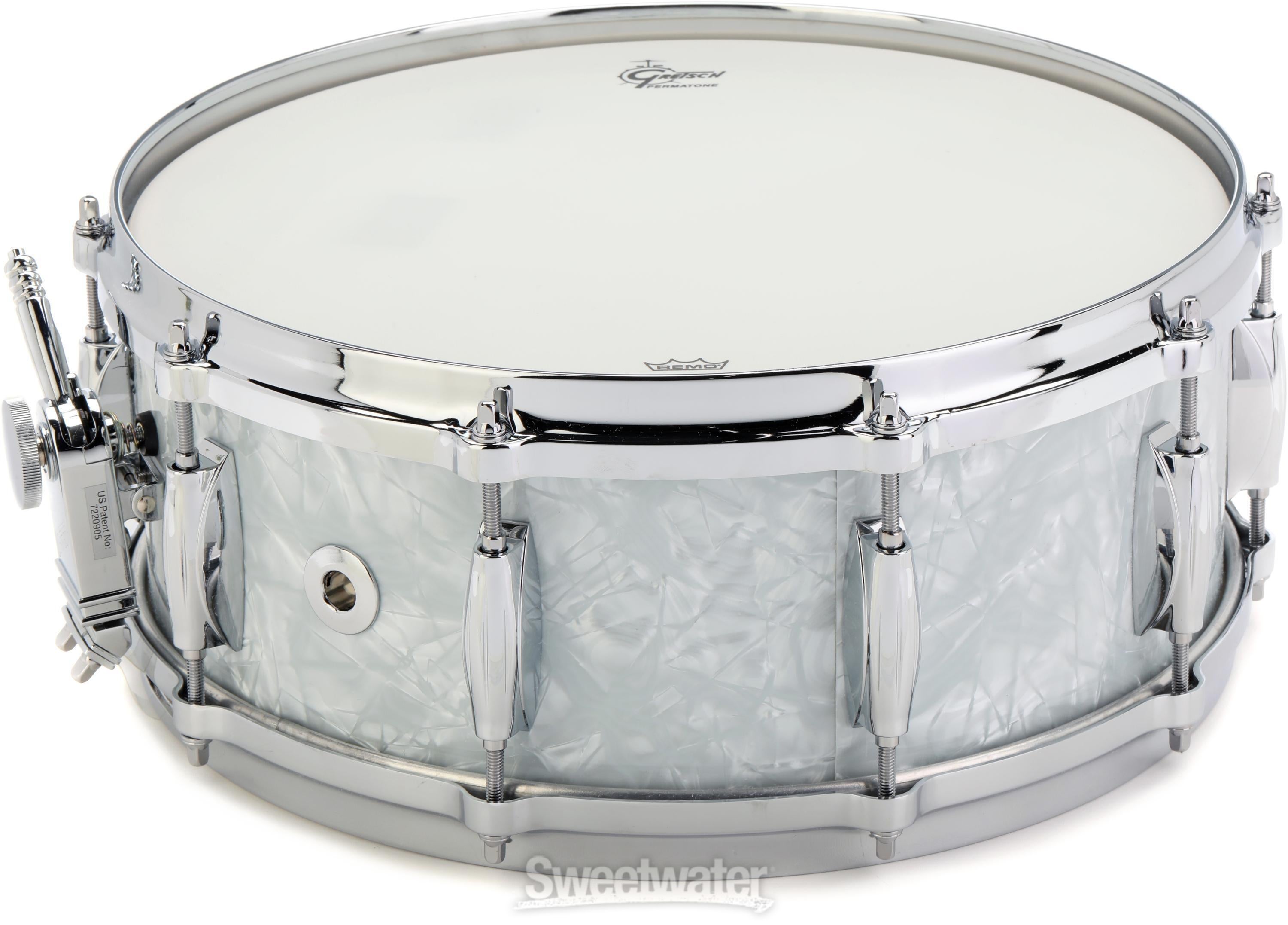 Gretsch Drums USA Custom Series Snare Drum - 5.5 x 14-inch - White Marine  Pearl
