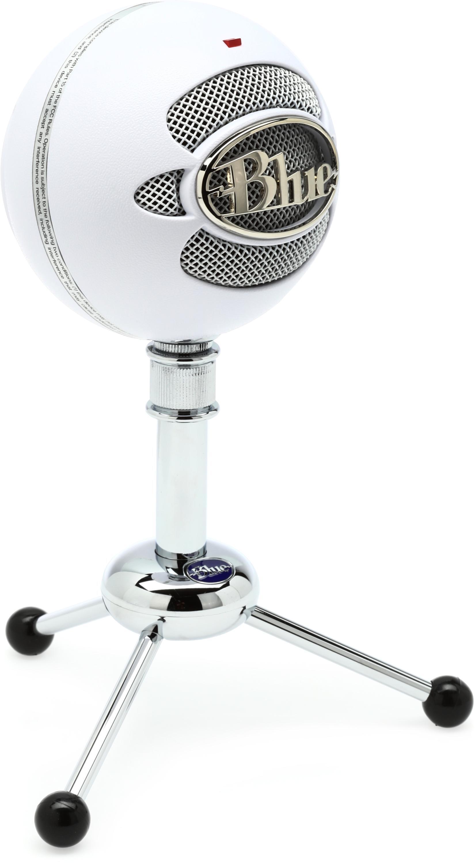 Blue Microphones Snowball USB Mic with Tripod Stand - Textured White