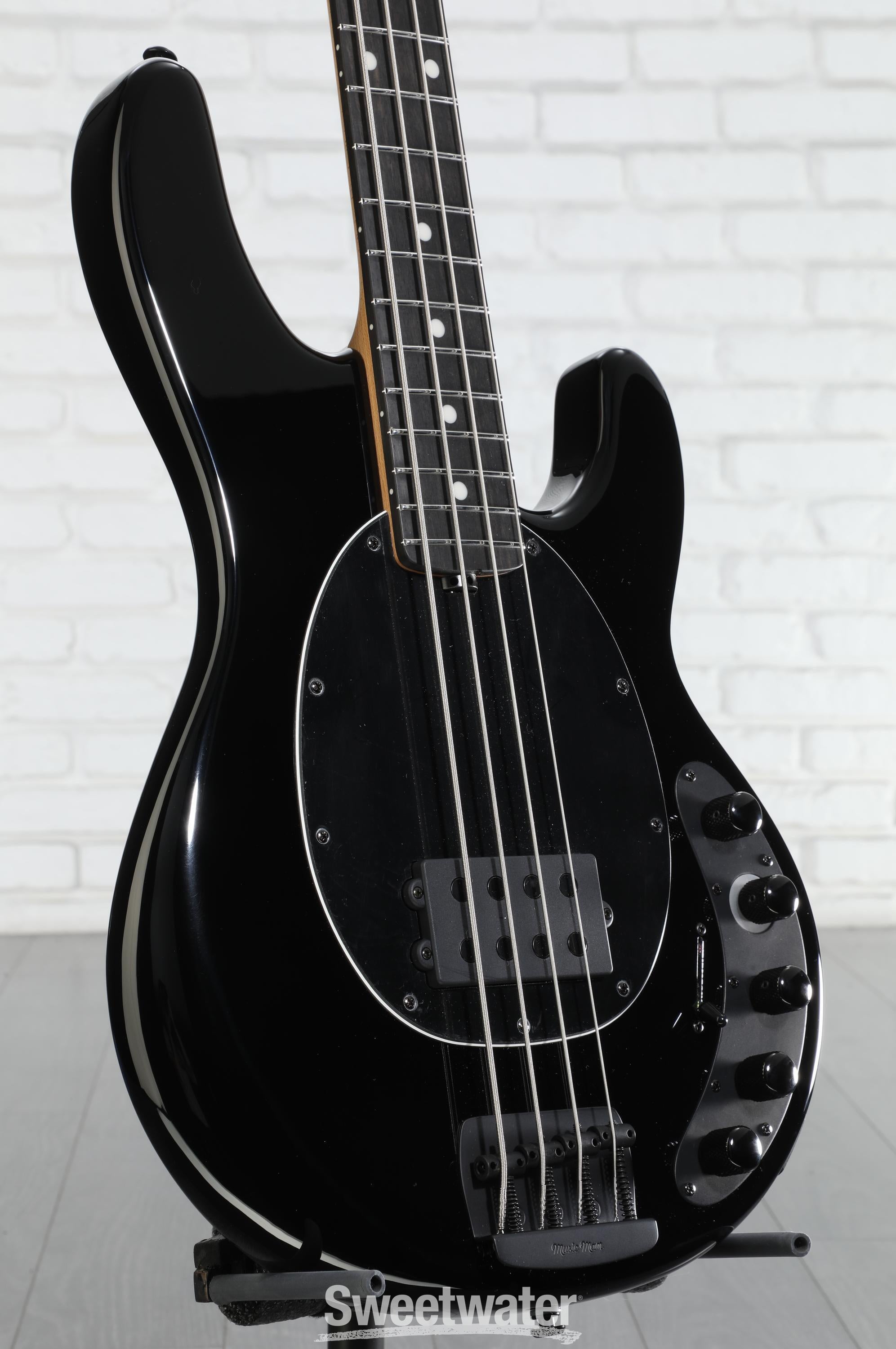 Ernie Ball Music Man DarkRay Bass Guitar - Obsidian Black with