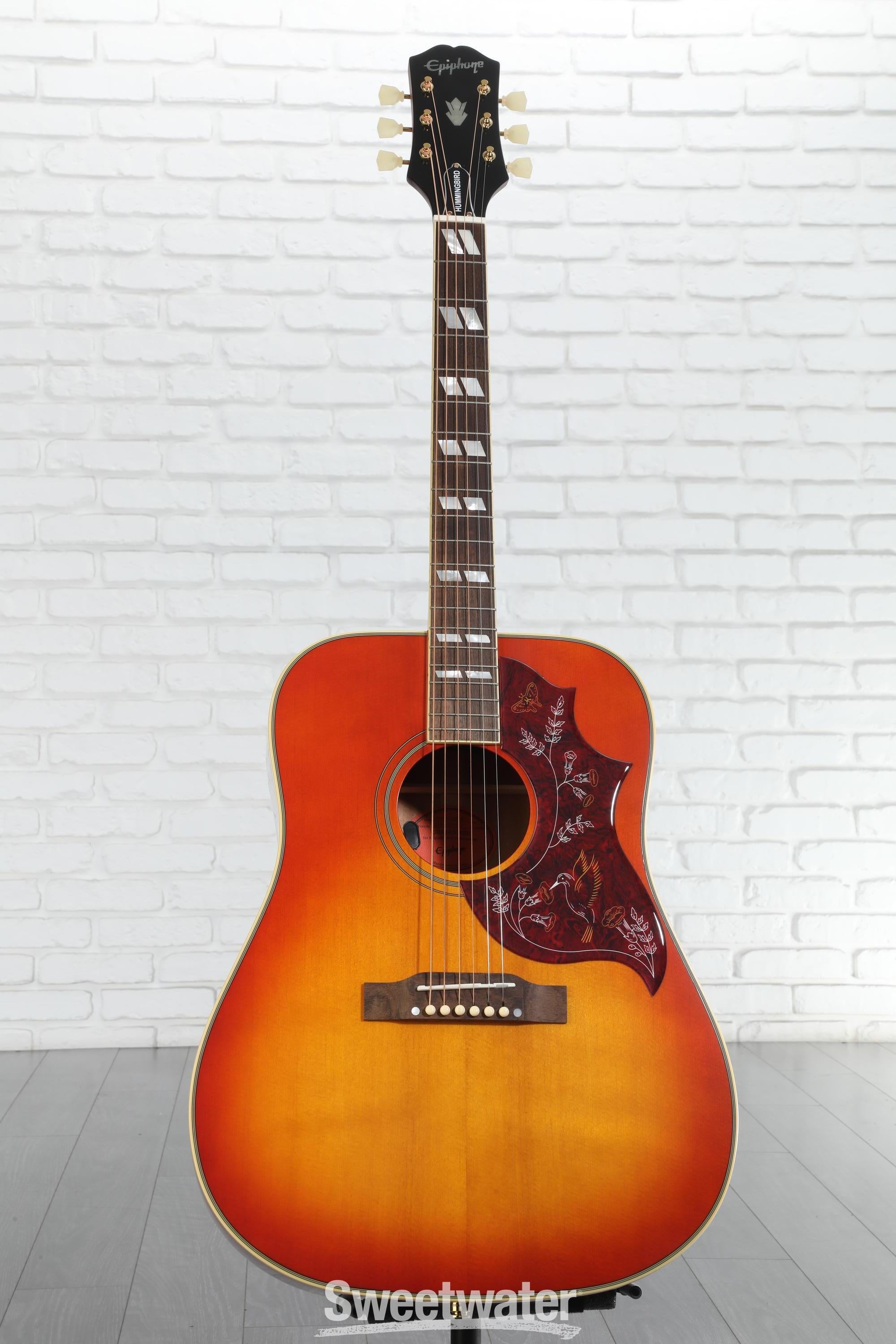 Epiphone Hummingbird Acoustic Guitar - Aged Cherry Sunburst Gloss