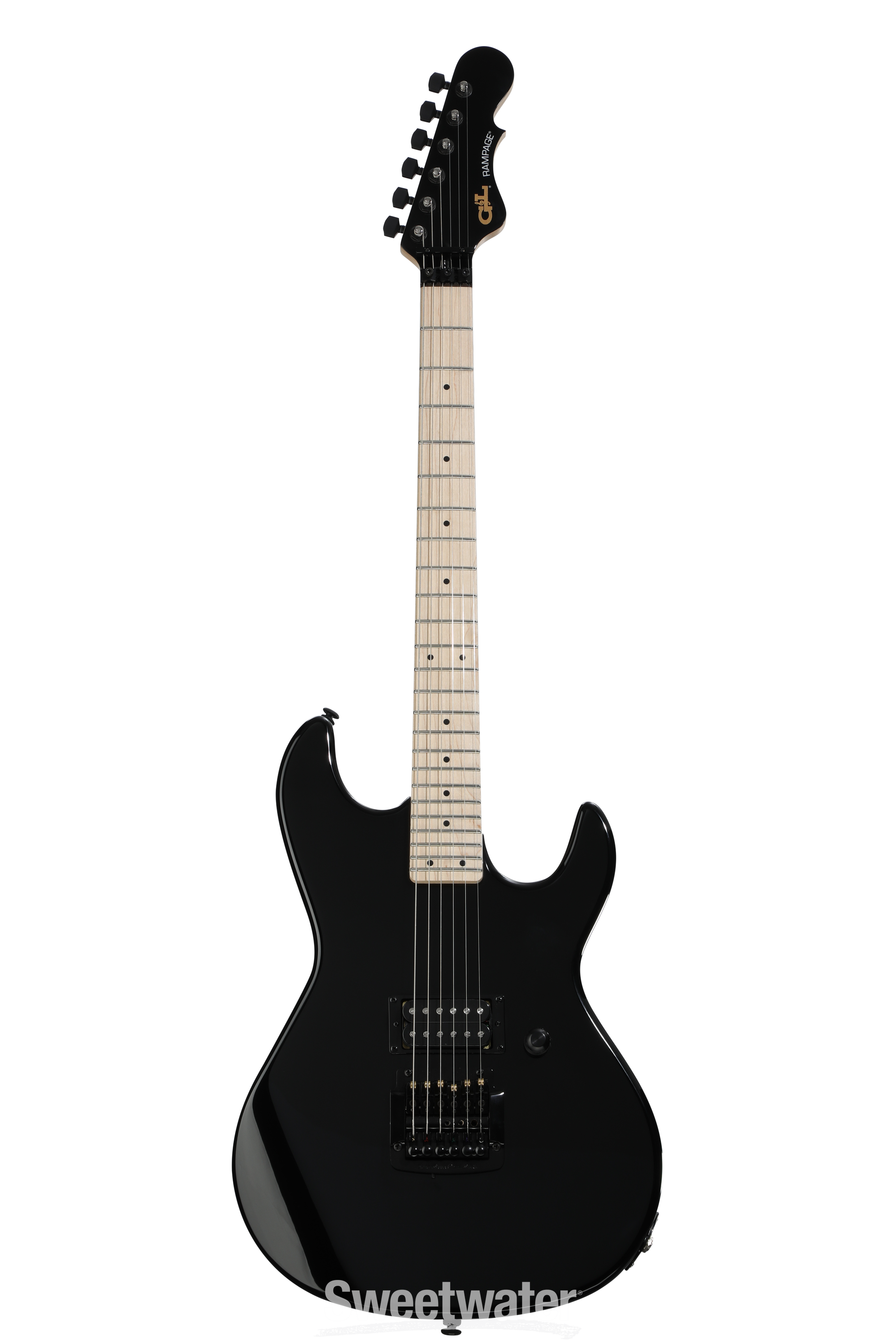 G&L Fullerton Deluxe Rampage 24 Kahler Electric Guitar - Jet Black G&L Fullerton Deluxe Rampage 24 Kahler Electric Guitar - Jet Black