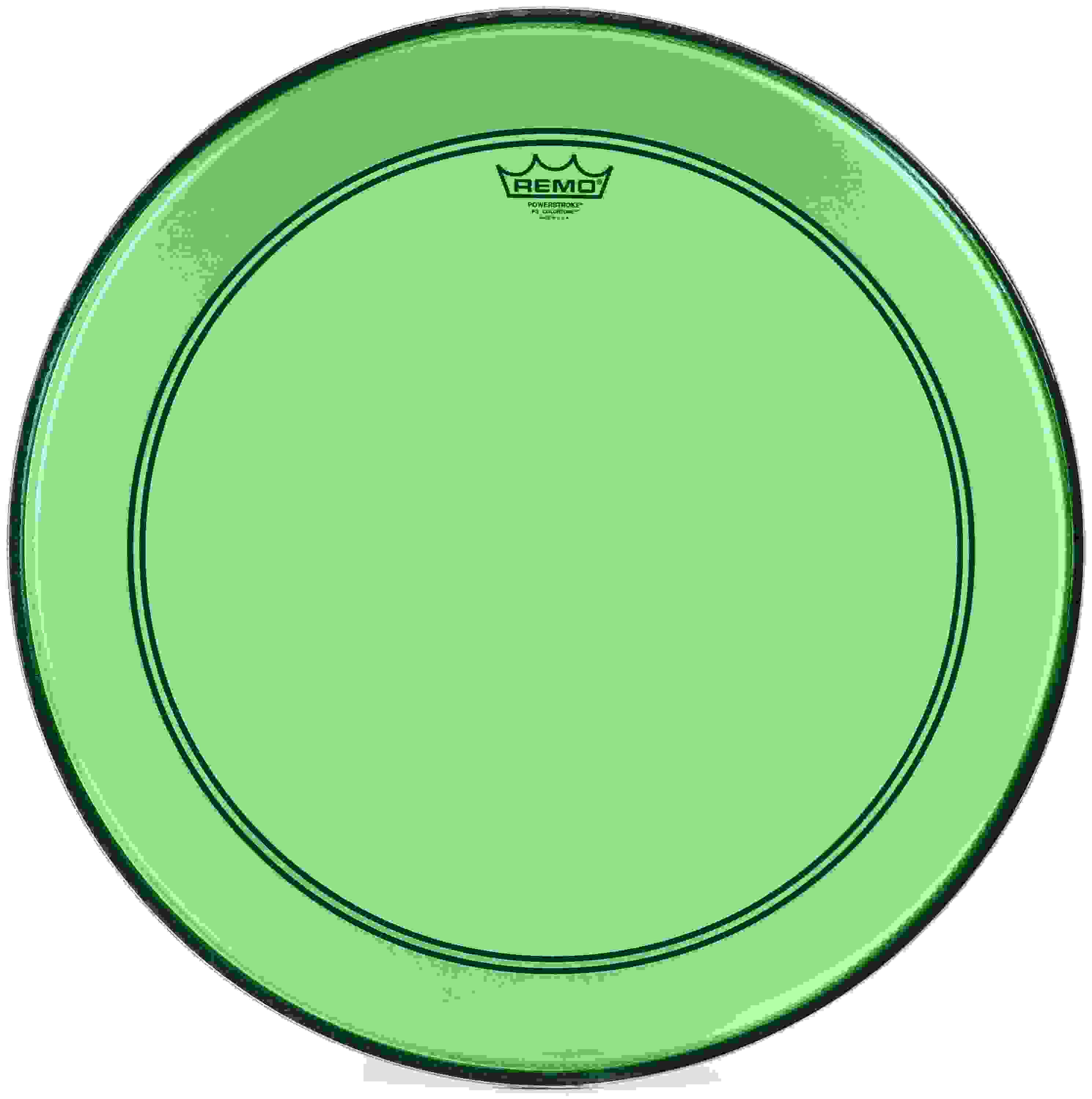 Remo Powerstroke P3 Colortone Green Bass Drumhead - 22 inch