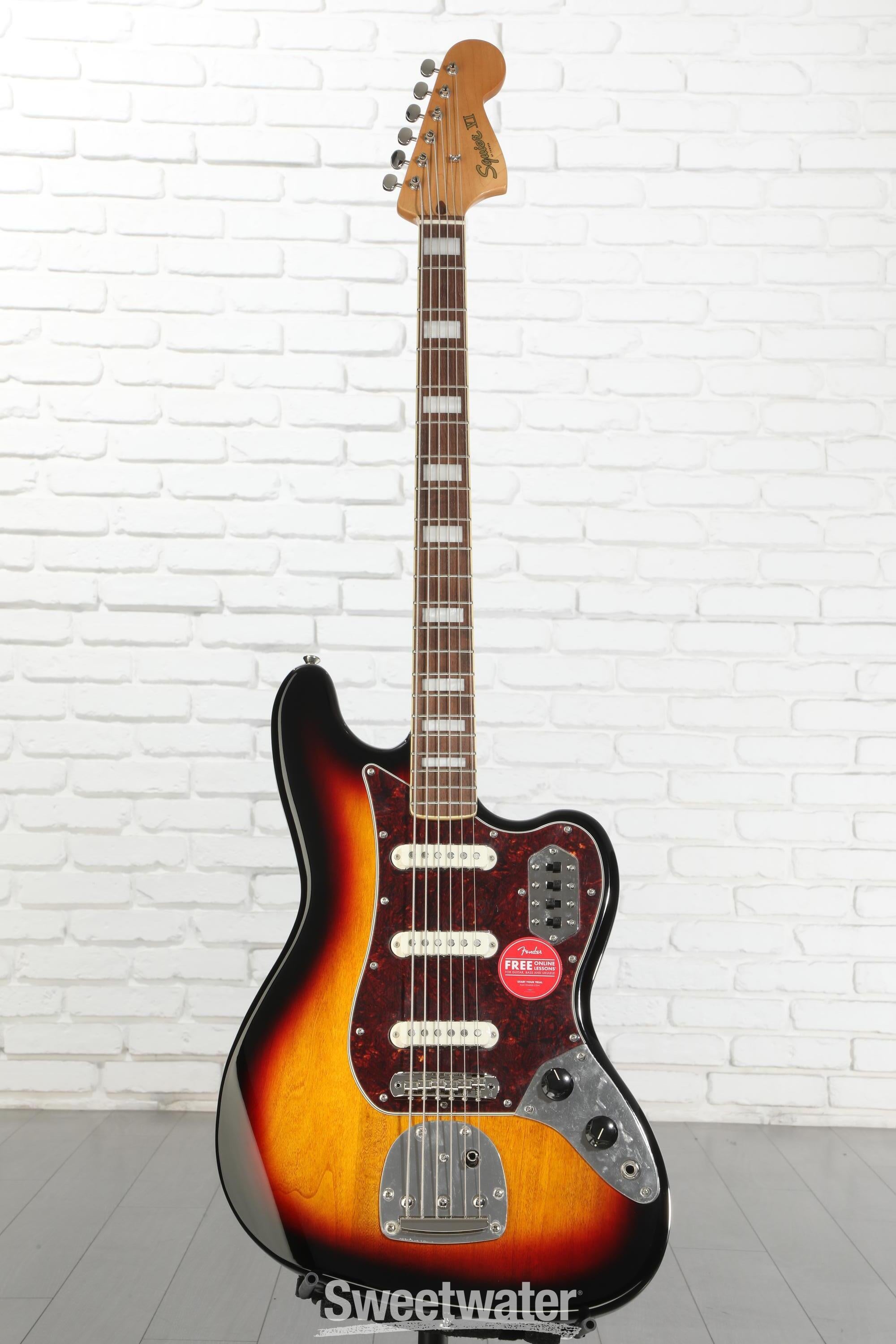 Squier Classic Vibe Bass VI Guitar - 3-tone Sunburst | Sweetwater