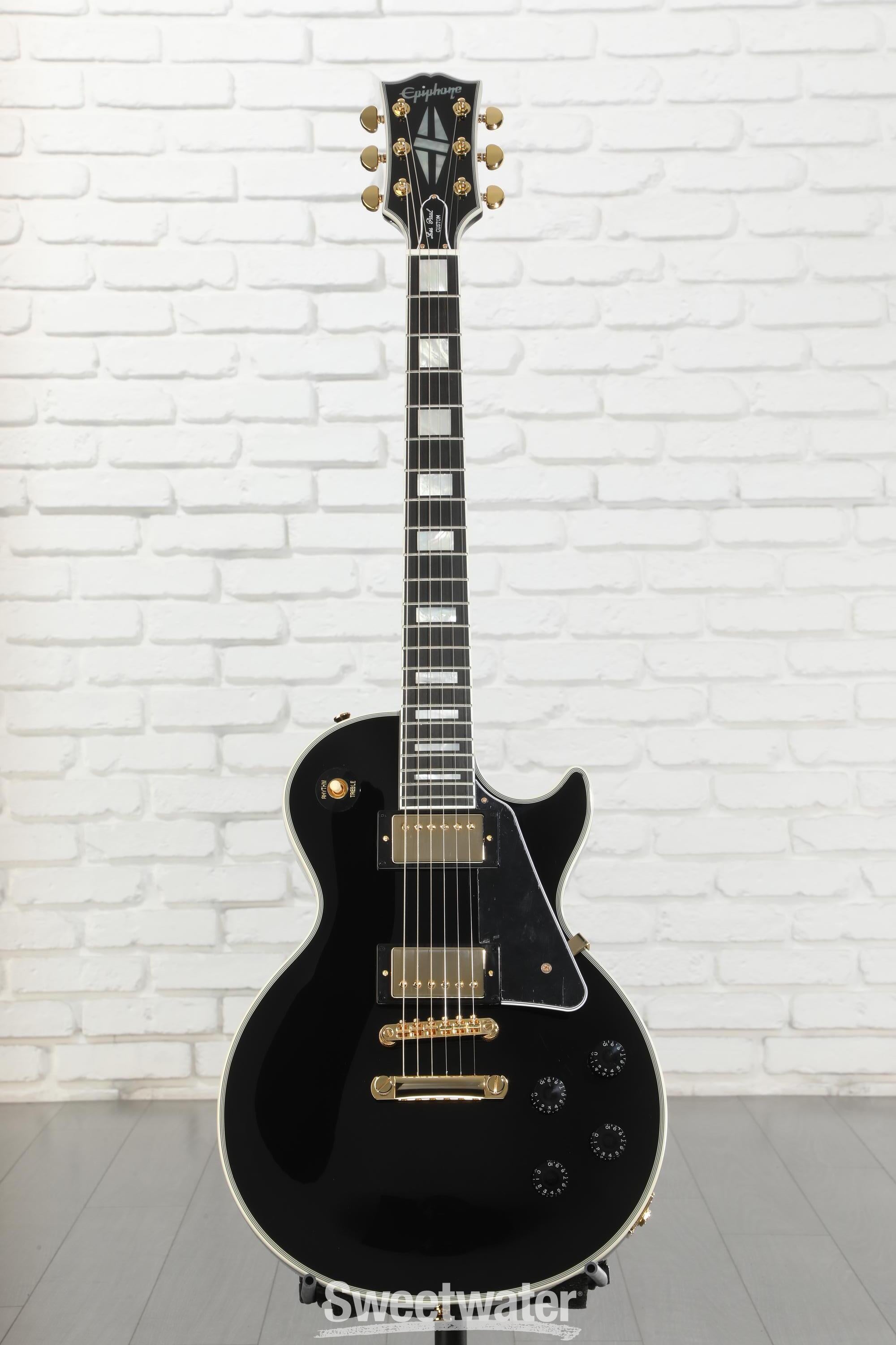 EPIPHONEレスポールカスタム！デザインドバイＵＳＡ　EPIPHONE！ Epiphone Les Paul Custom Electric Guitar - Ebony | Sweetwater