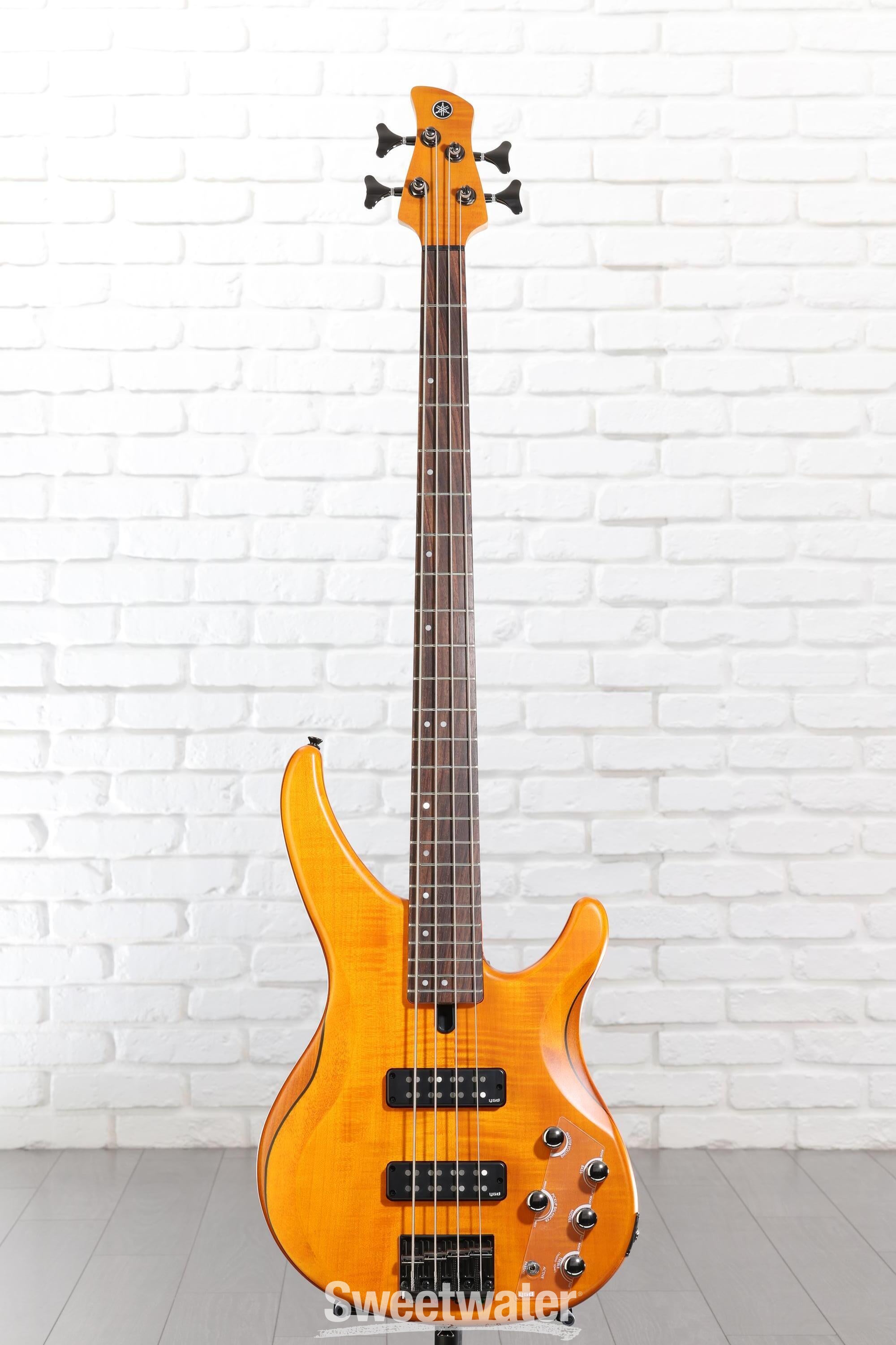Yamaha TRBX604FM 4-string Bass Guitar - Matte Amber | Sweetwater