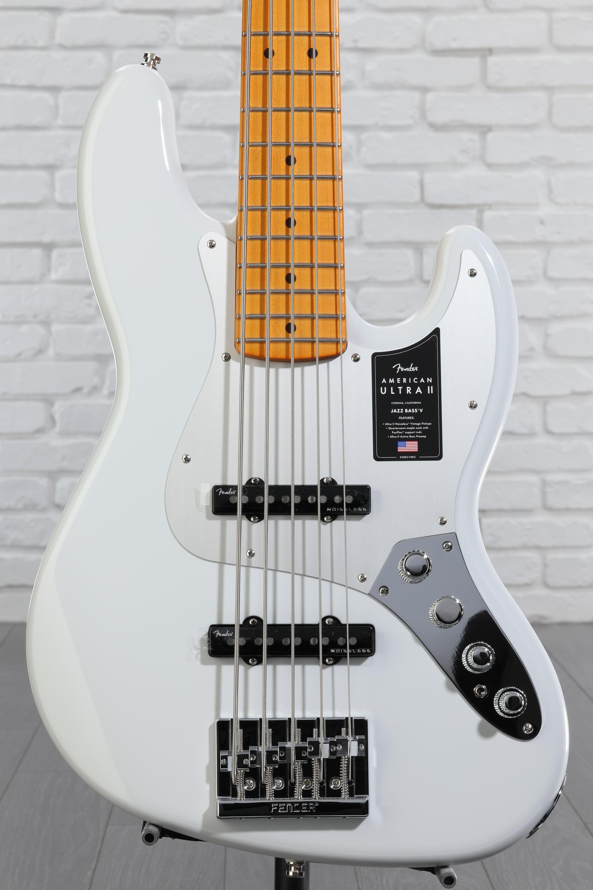Fender American Ultra II Jazz Bass V - Avalanche, Maple Fingerboard