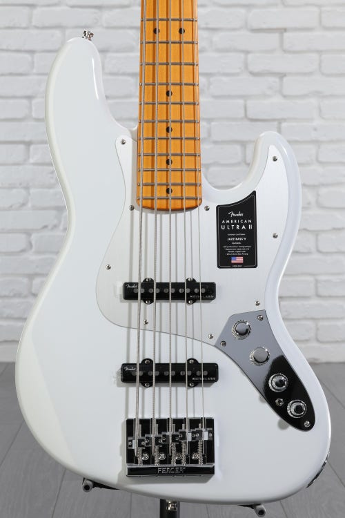 Fender American Ultra II Jazz Bass V - Avalanche, Maple Fingerboard