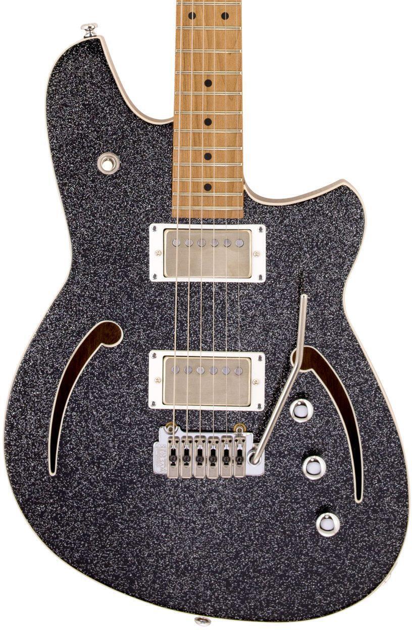 Reverend Kingbolt Air HH Electric Guitar - Black Sparkle, Maple