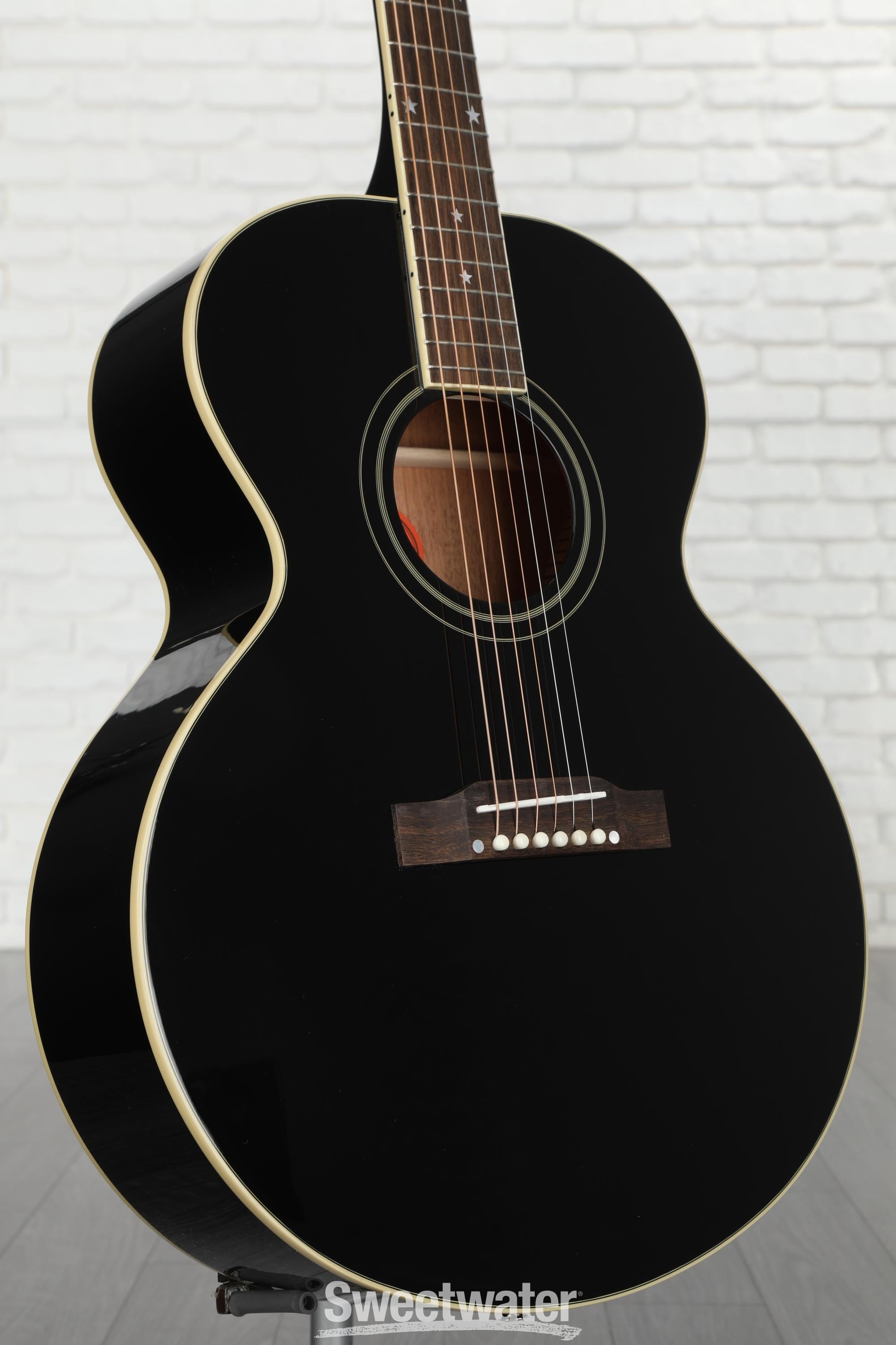 Epiphone J-180 LS Acoustic-electric Guitar - Ebony | Sweetwater