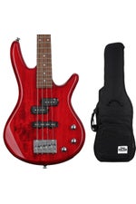 Photo of Ibanez miKro GSRM20 Bass Guitar and Gig Bag - Transparent Red
