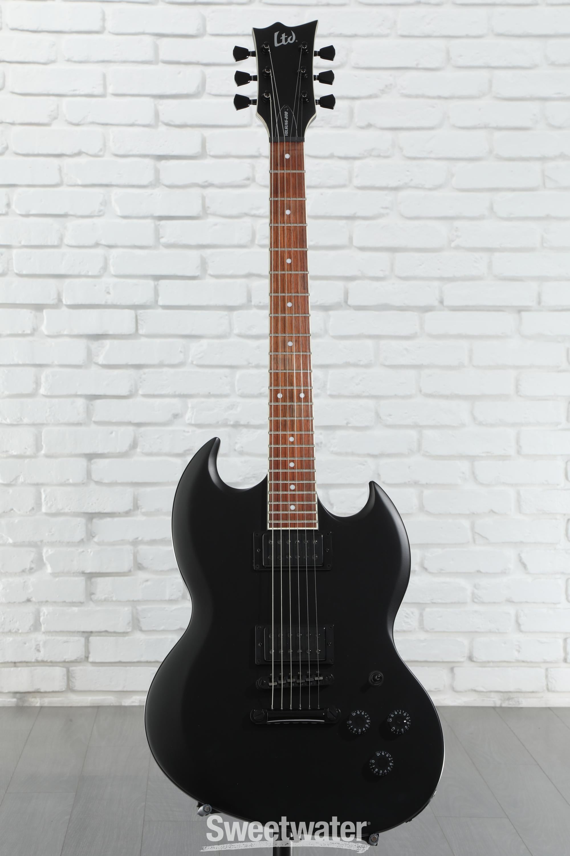 ESP LTD Volsung-200 Electric Guitar - Black Satin | Sweetwater
