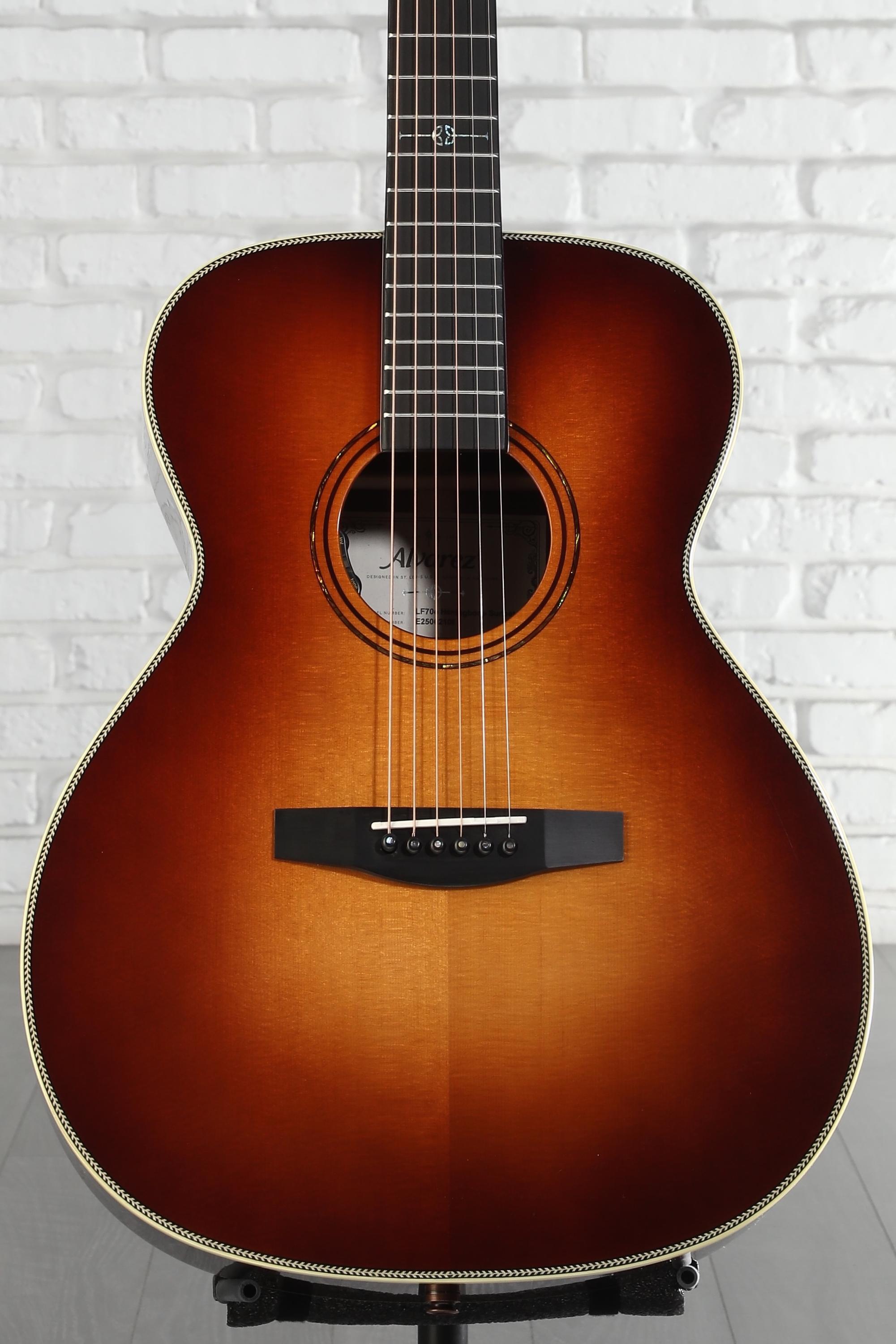 Alvarez LF70e Herringbone Sunset Laureate Series Folk/OM Acoustic