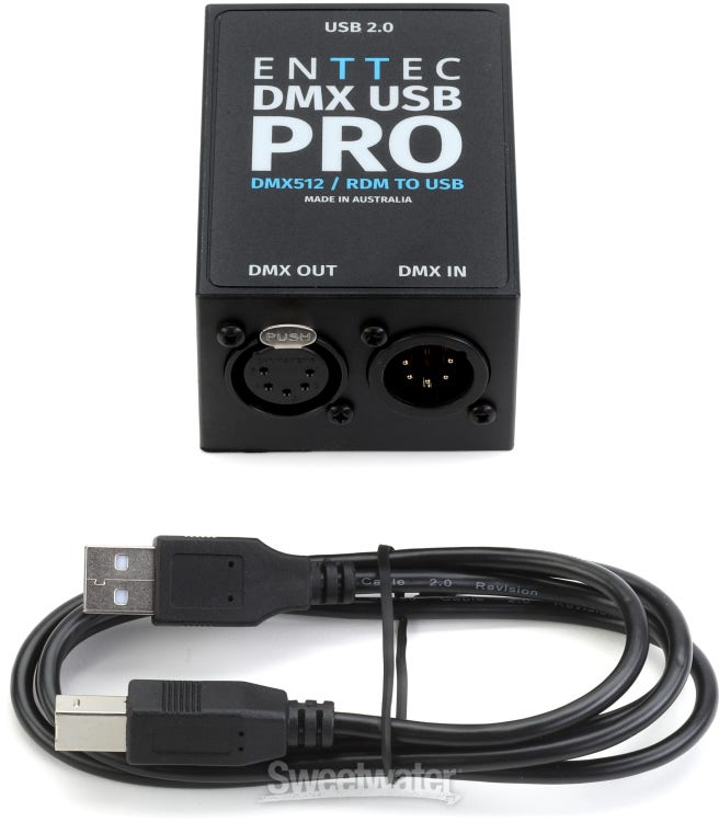 ENTTEC Open DMX USB 512-Ch Non-Isolated DMX Interface and DMX3F5M 3-pin to  5-pin Turnaround