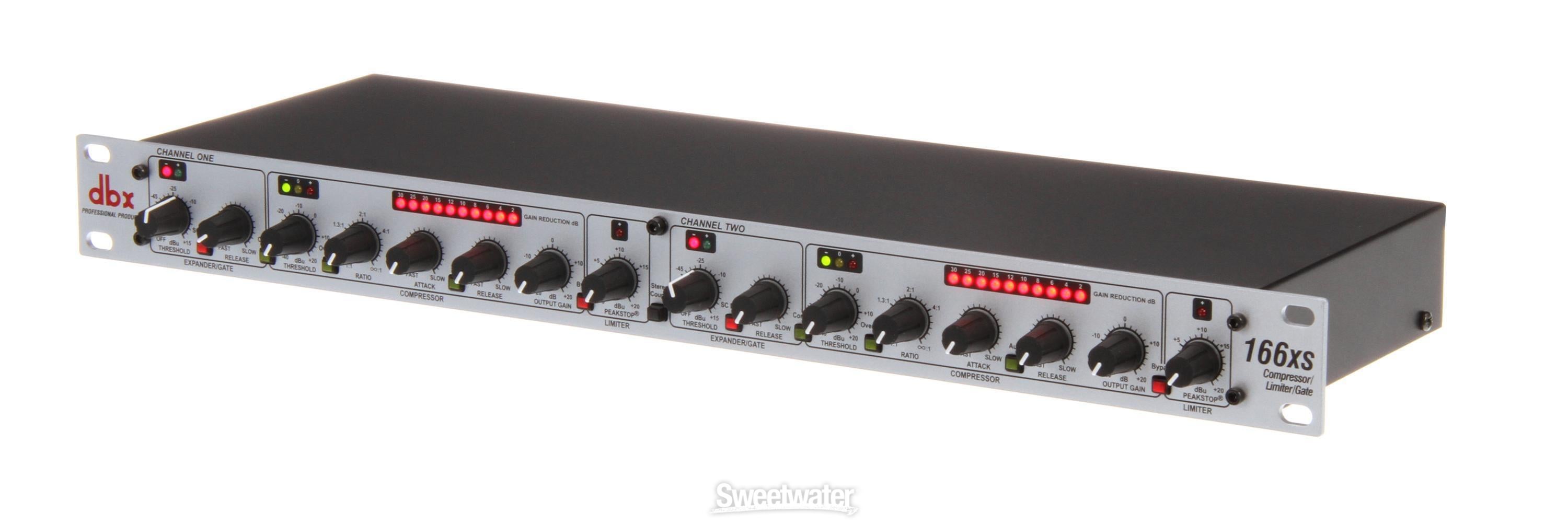 dbx 166XS 2-channel Compressor, Limiter & Gate Reviews | Sweetwater